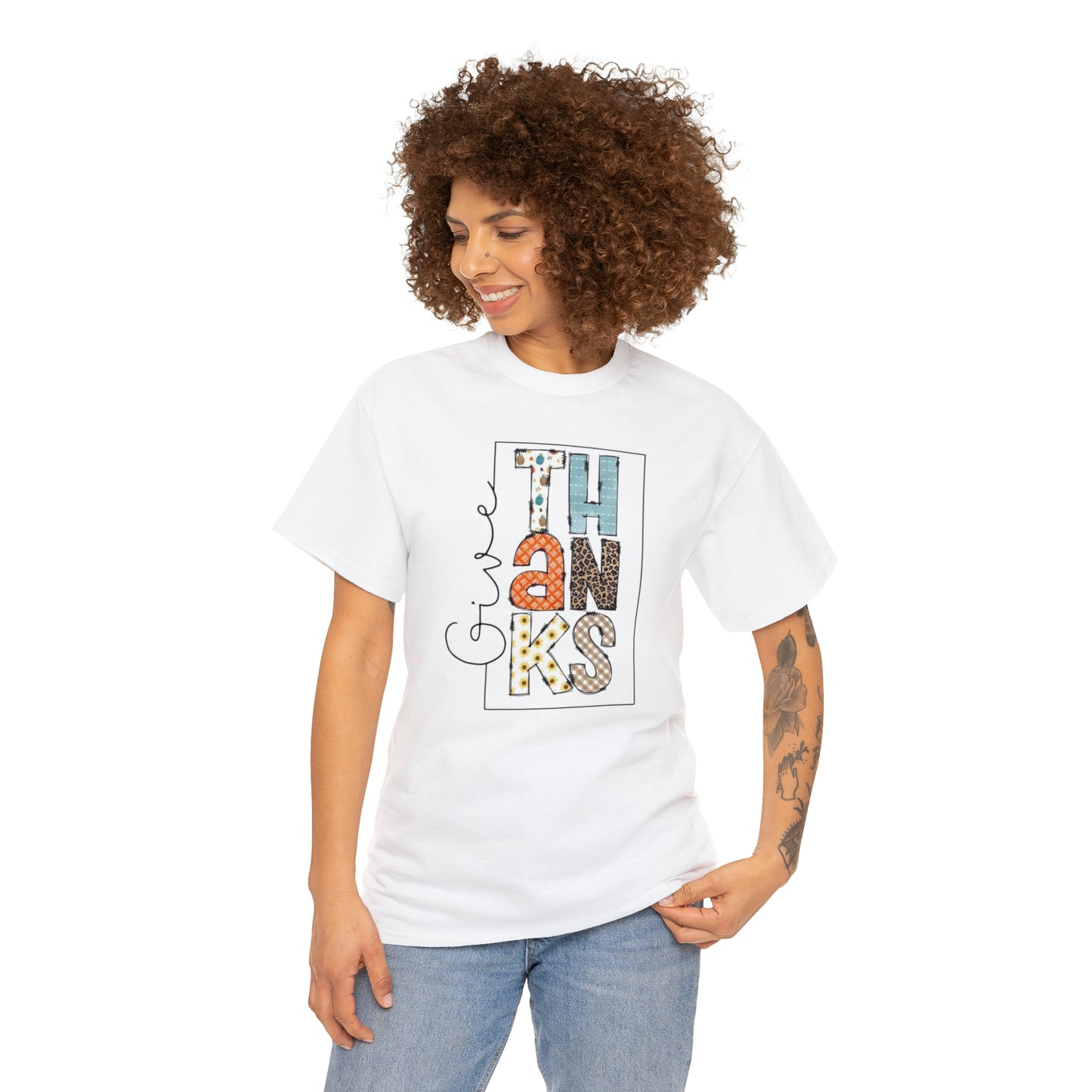 Give Thanks Unisex Heavy Cotton Tee