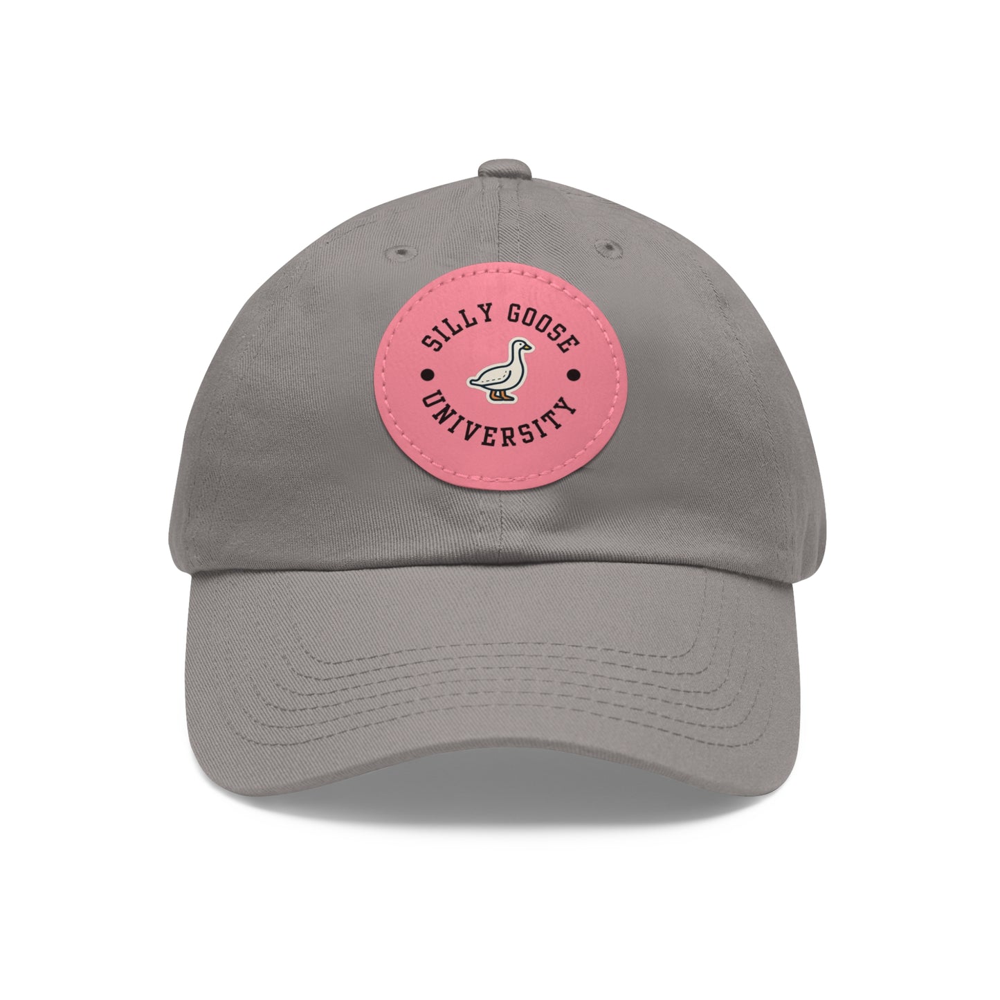 Silly Goose University Dad Hat with Leather Patch (Round)