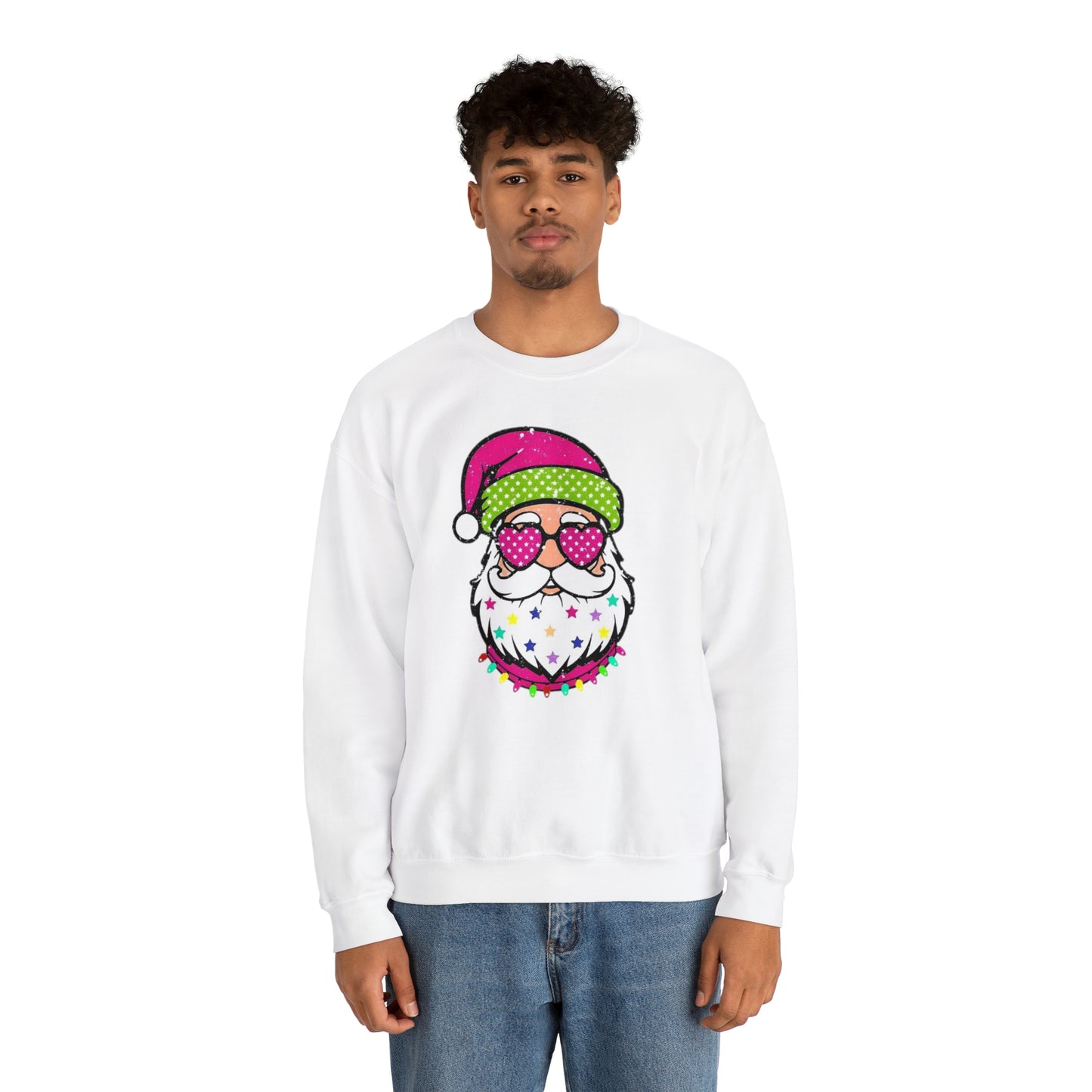 Colorful Santa Unisex Heavy Blend™ Crewneck Sweatshirt