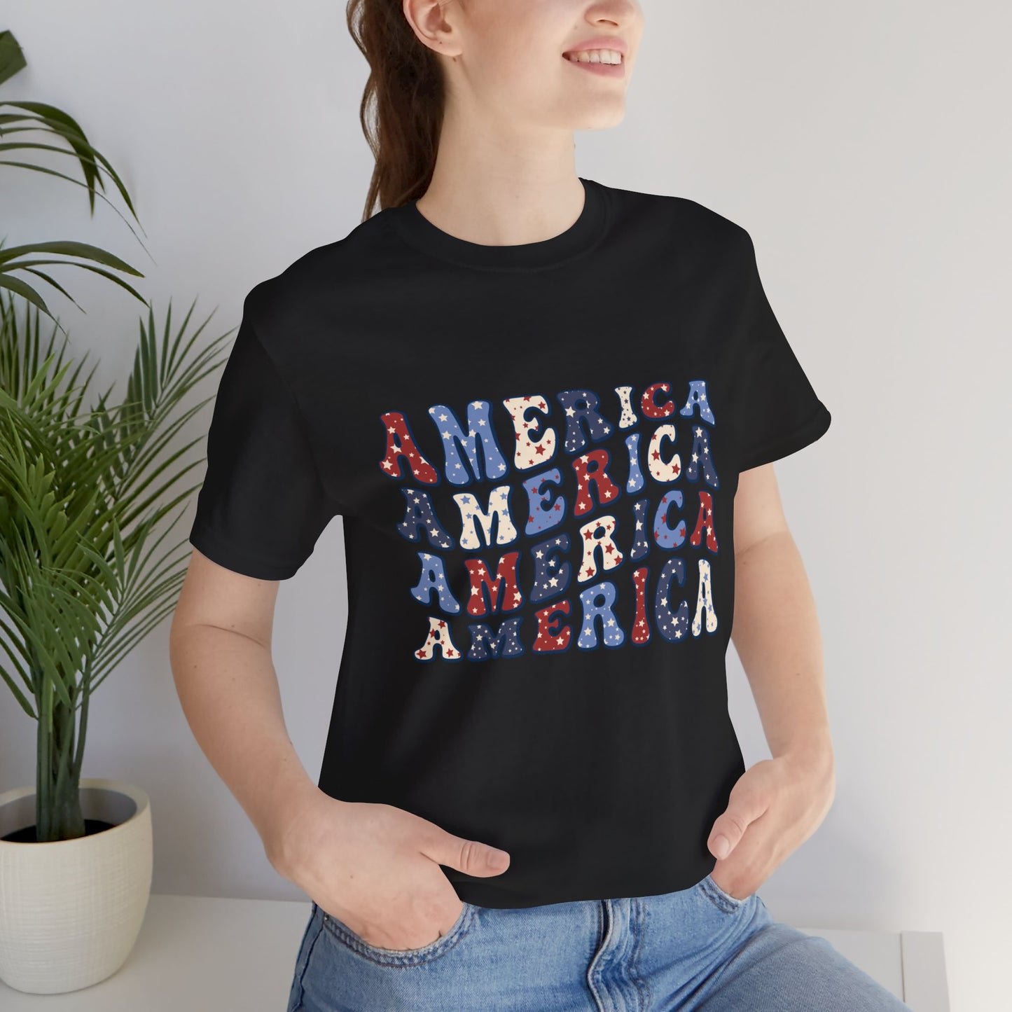 America America Unisex Jersey Short Sleeve Tee