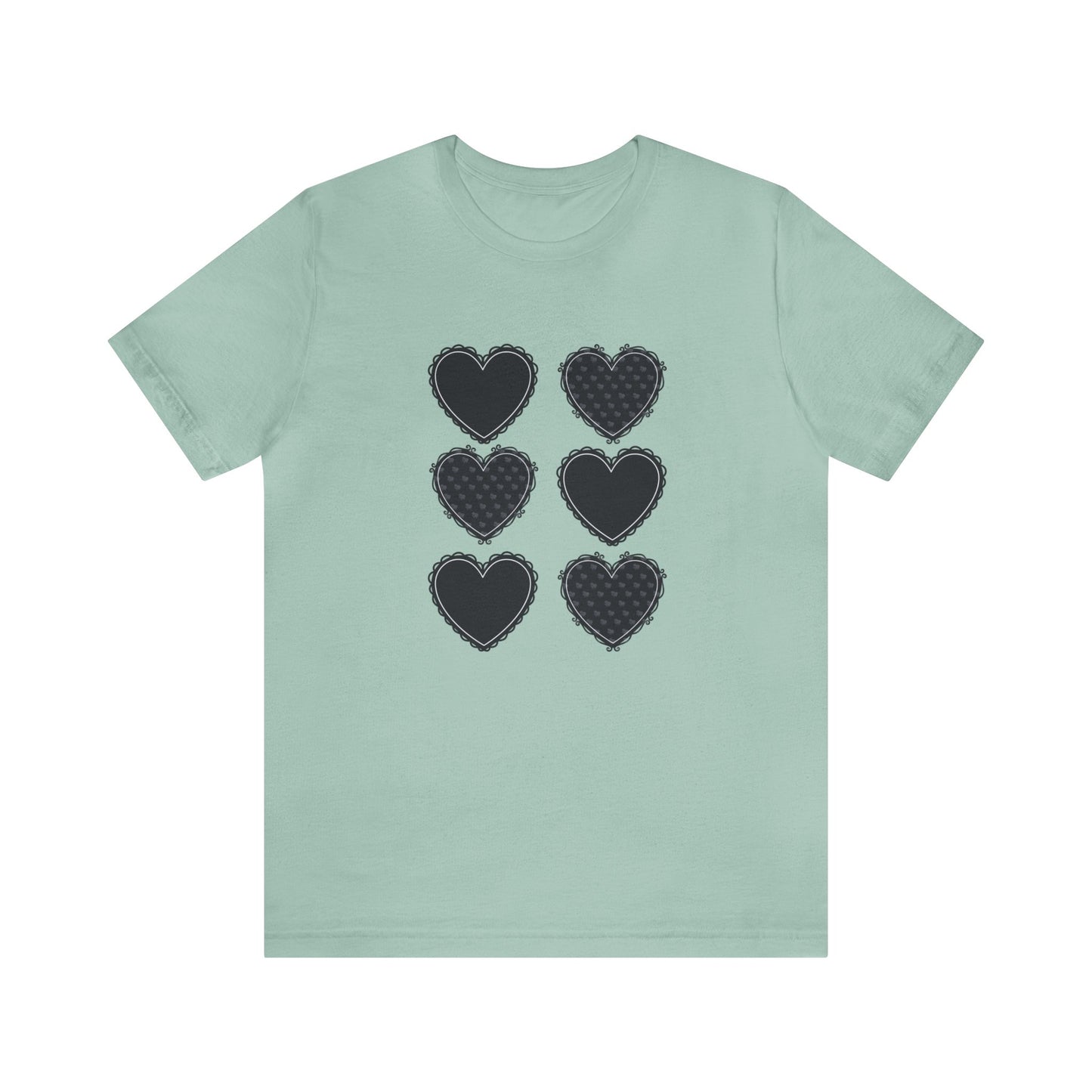 Black Hearts Unisex Jersey Short Sleeve Tee