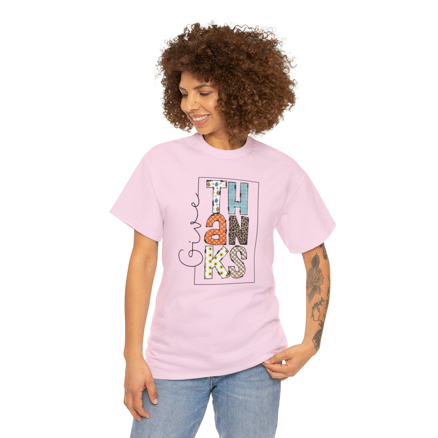 Give Thanks Unisex Heavy Cotton Tee