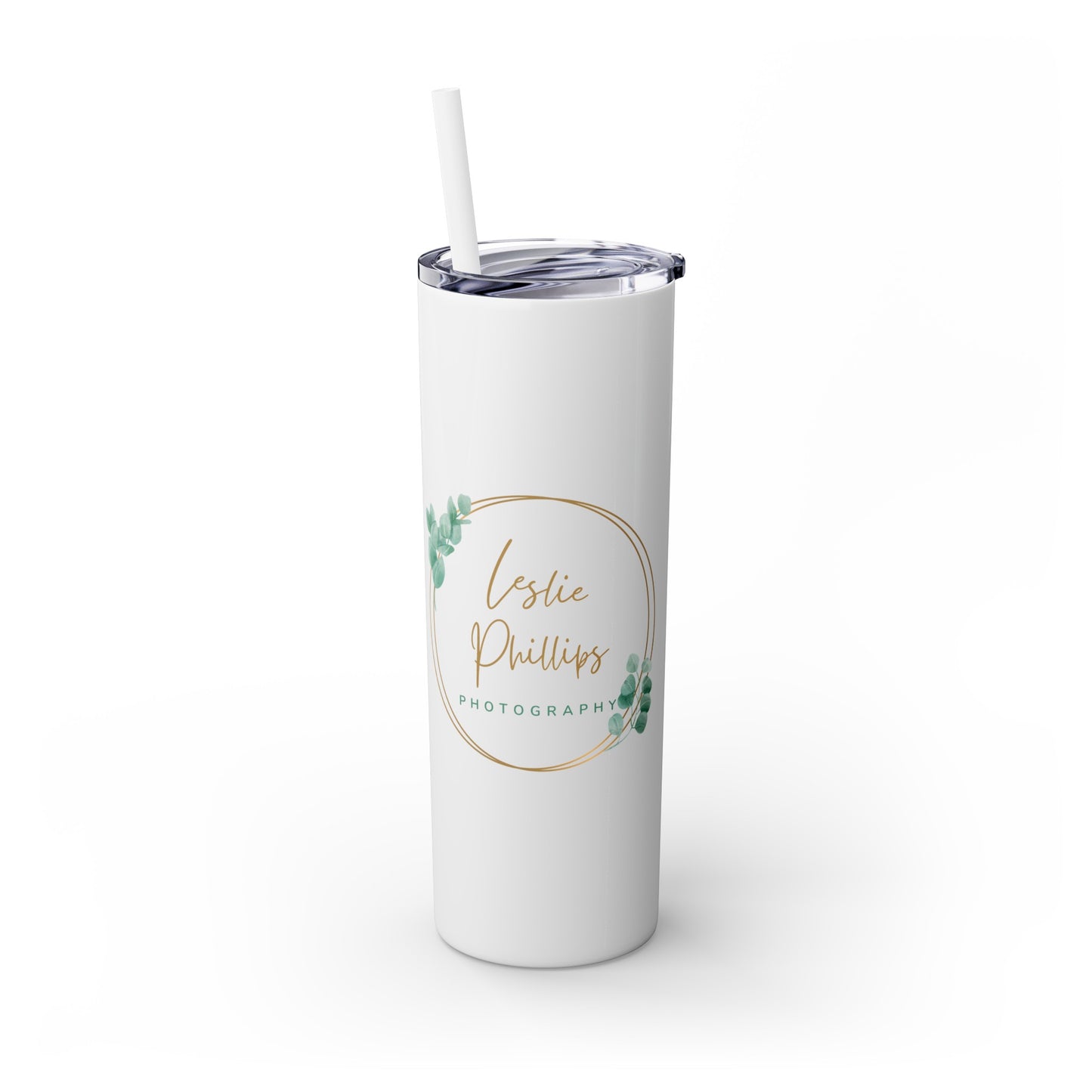 Leslie Phillips Photography Skinny Tumbler with Straw, 20oz