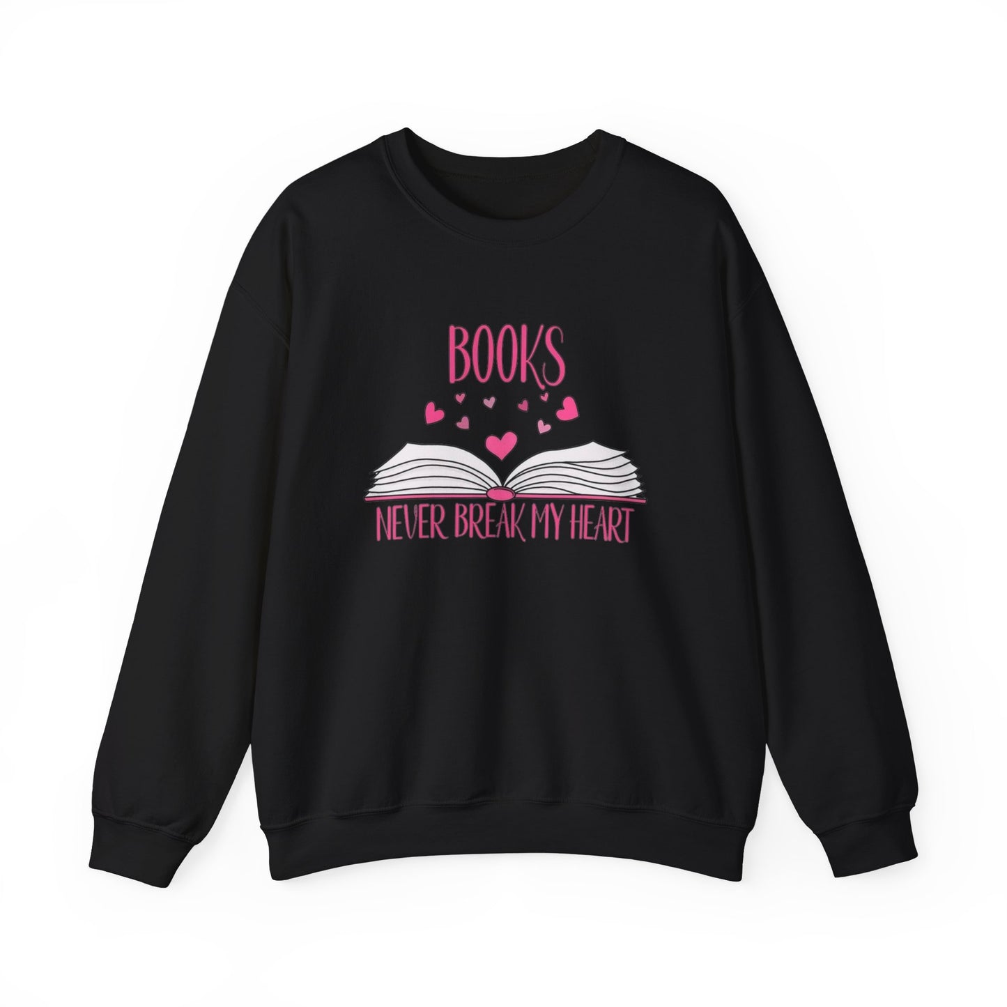 Books Never Break My Heart Unisex Heavy Blend™ Crewneck Sweatshirt