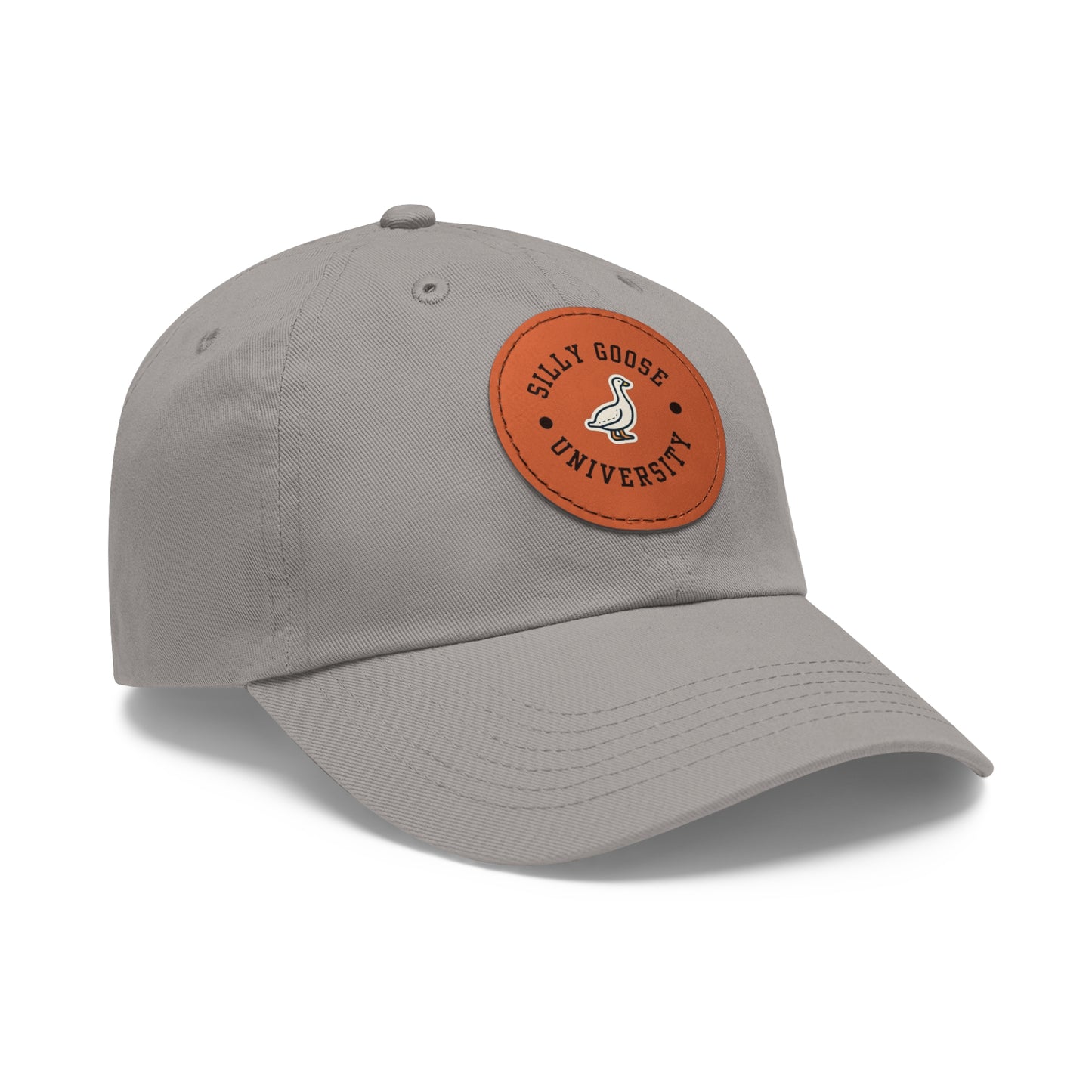 Silly Goose University Dad Hat with Leather Patch (Round)