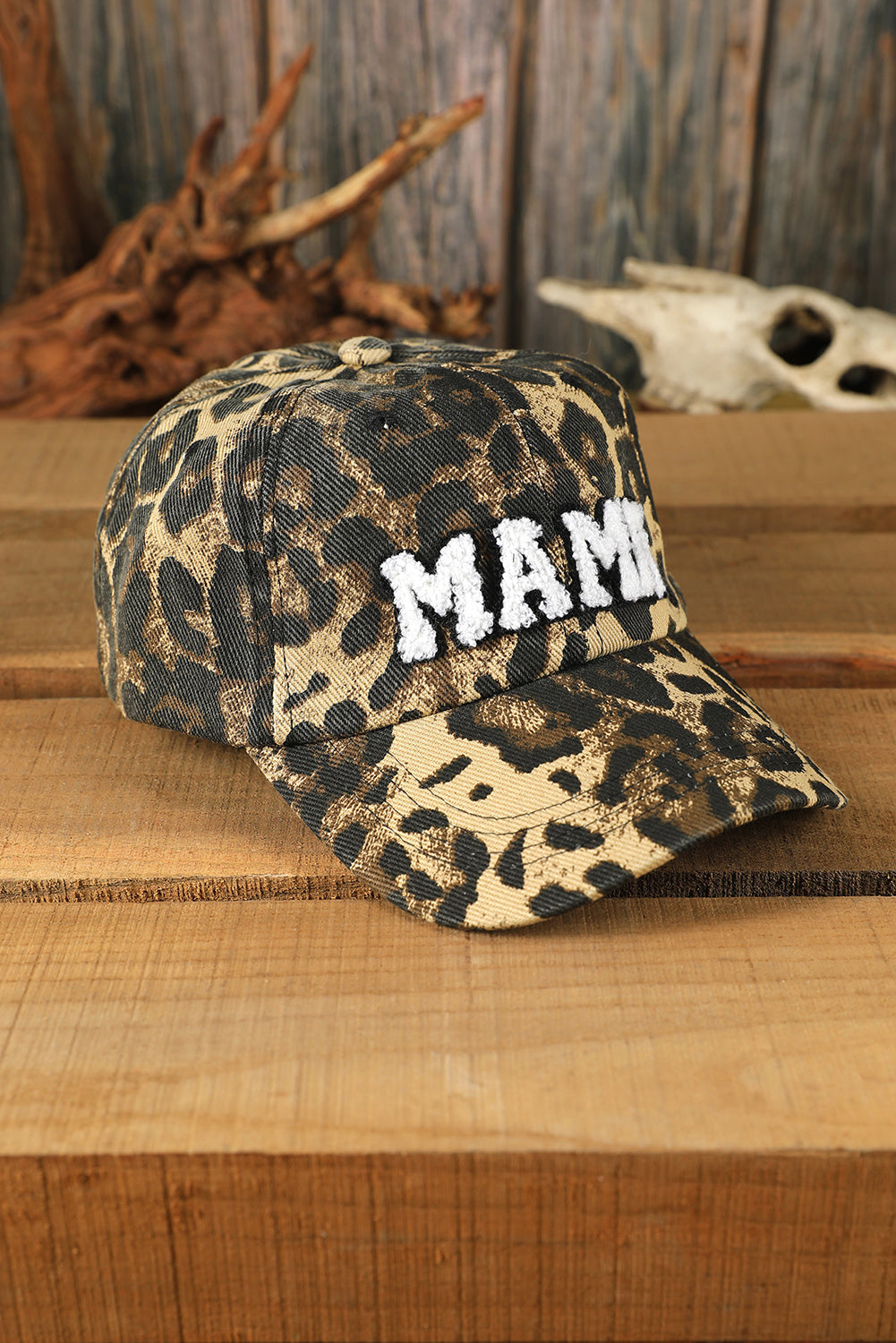 Leopard MAMA Embroidered Leopard Baseball Cap