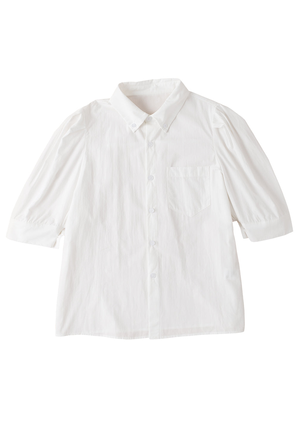 Solid Puff Short Sleeve Shirt