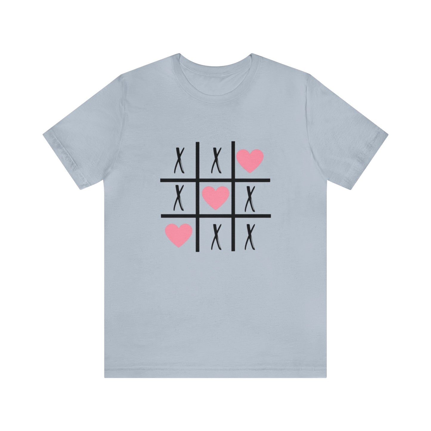 Tic Tac Toe Heart Unisex Jersey Short Sleeve Tee