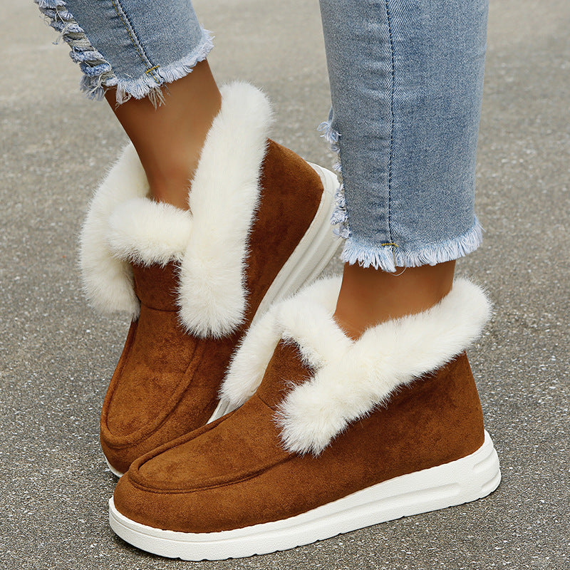 Cute Warm Women's Ankle Snow Boots