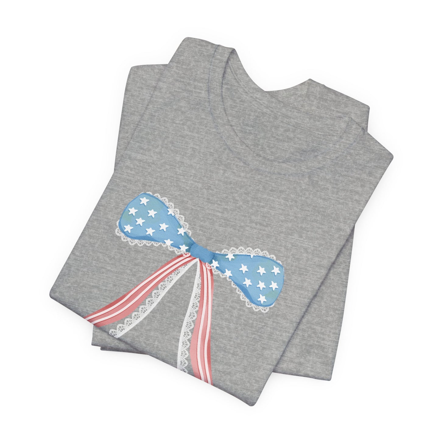 Patriotic Bow Unisex Jersey Short Sleeve Tee