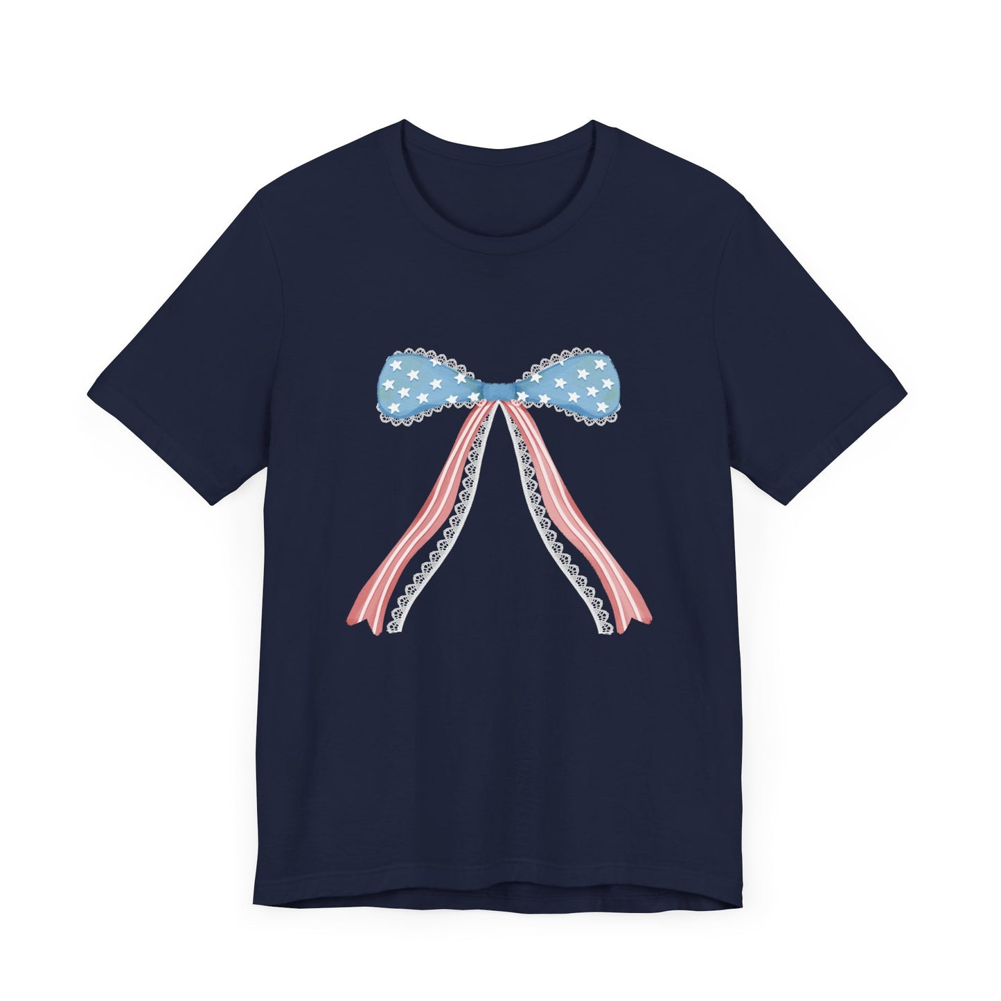 Patriotic Bow Unisex Jersey Short Sleeve Tee