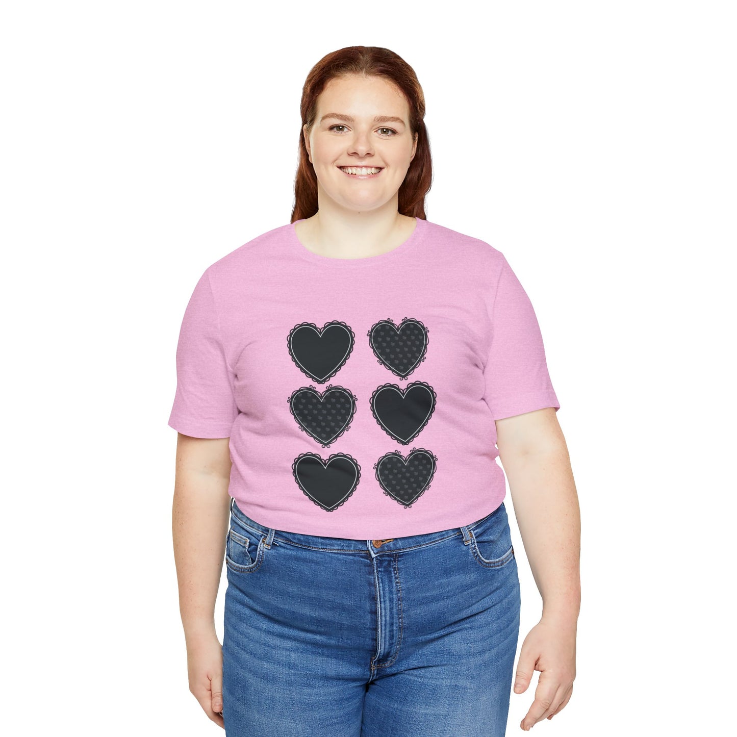 Black Hearts Unisex Jersey Short Sleeve Tee