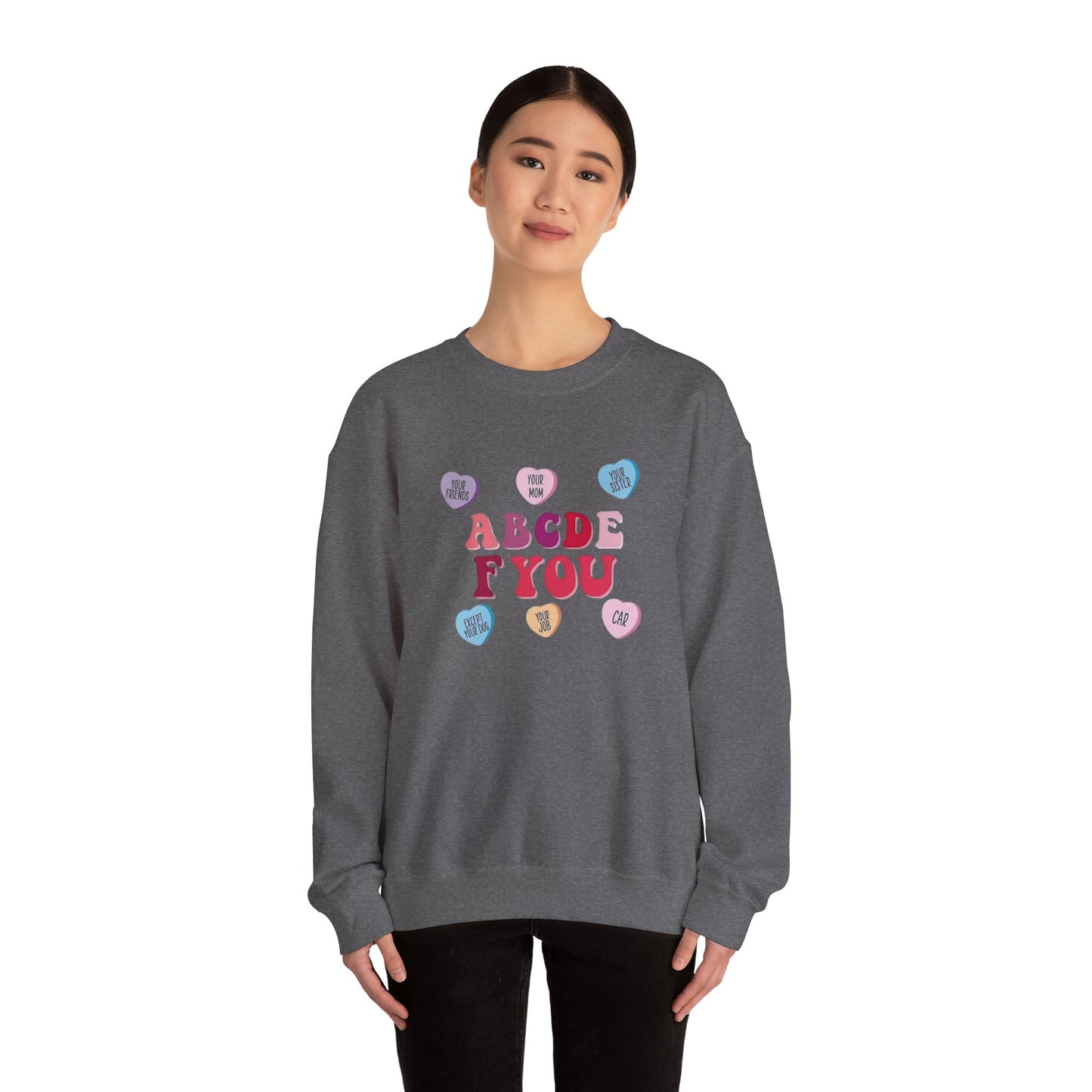 ABCDE F YOU Unisex Heavy Blend™ Crewneck Sweatshirt