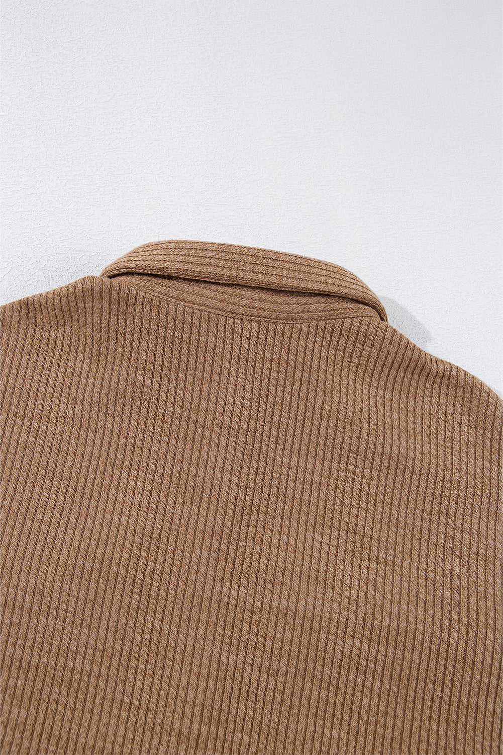 Solid Color Corduroy Buttoned Long Sleeve Shacket