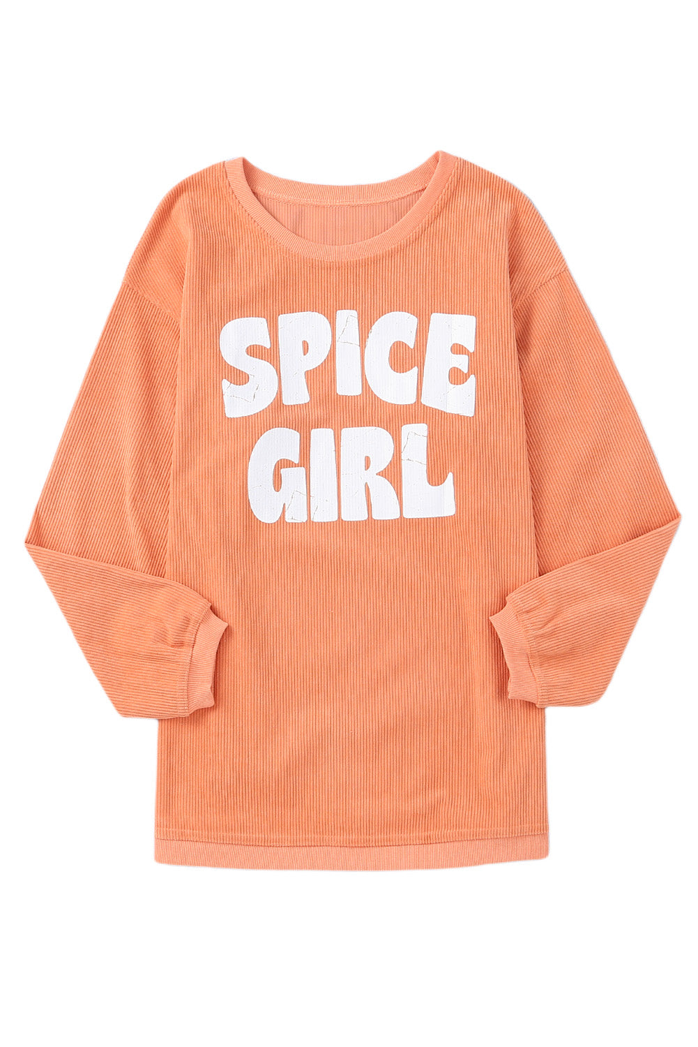 Orange Corded SPICE GIRL Graphic Sweatshirt