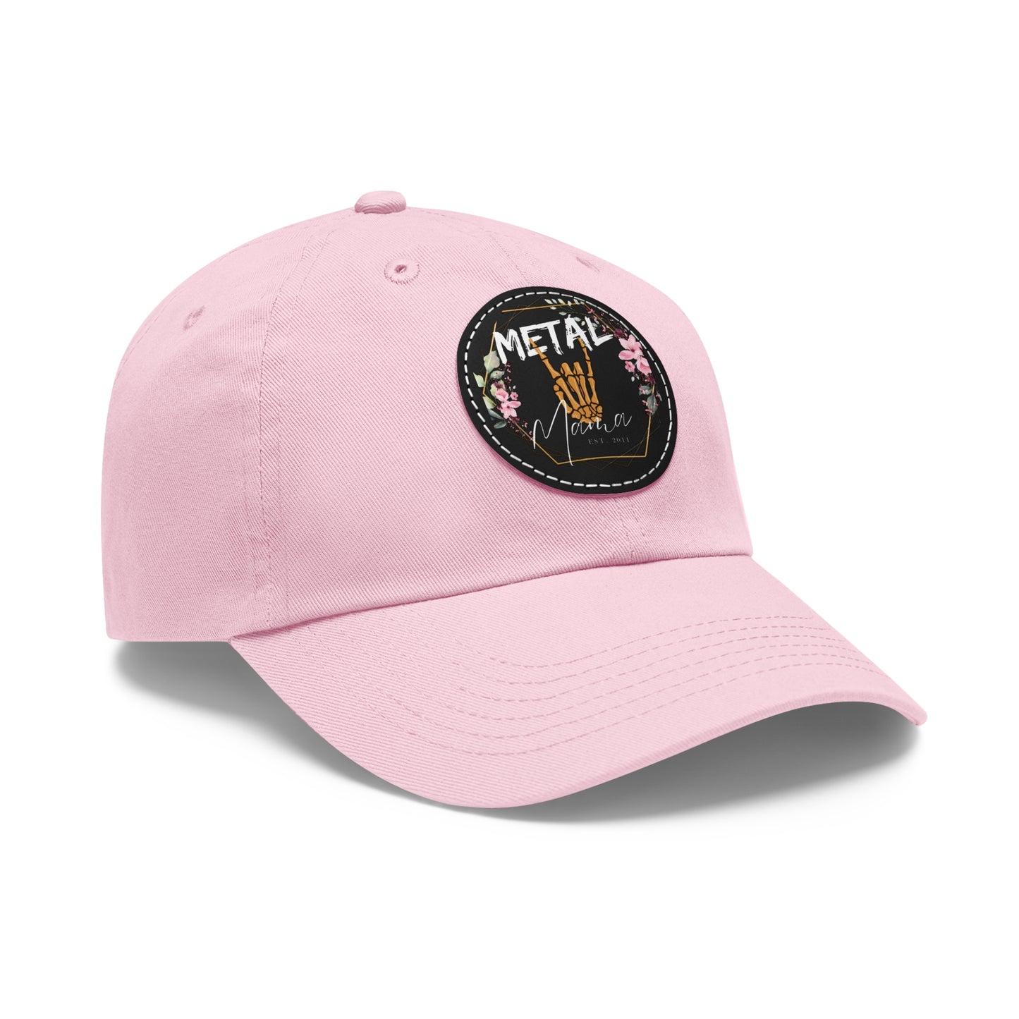 Metal Mama Dad Hat with Leather Patch (Round)