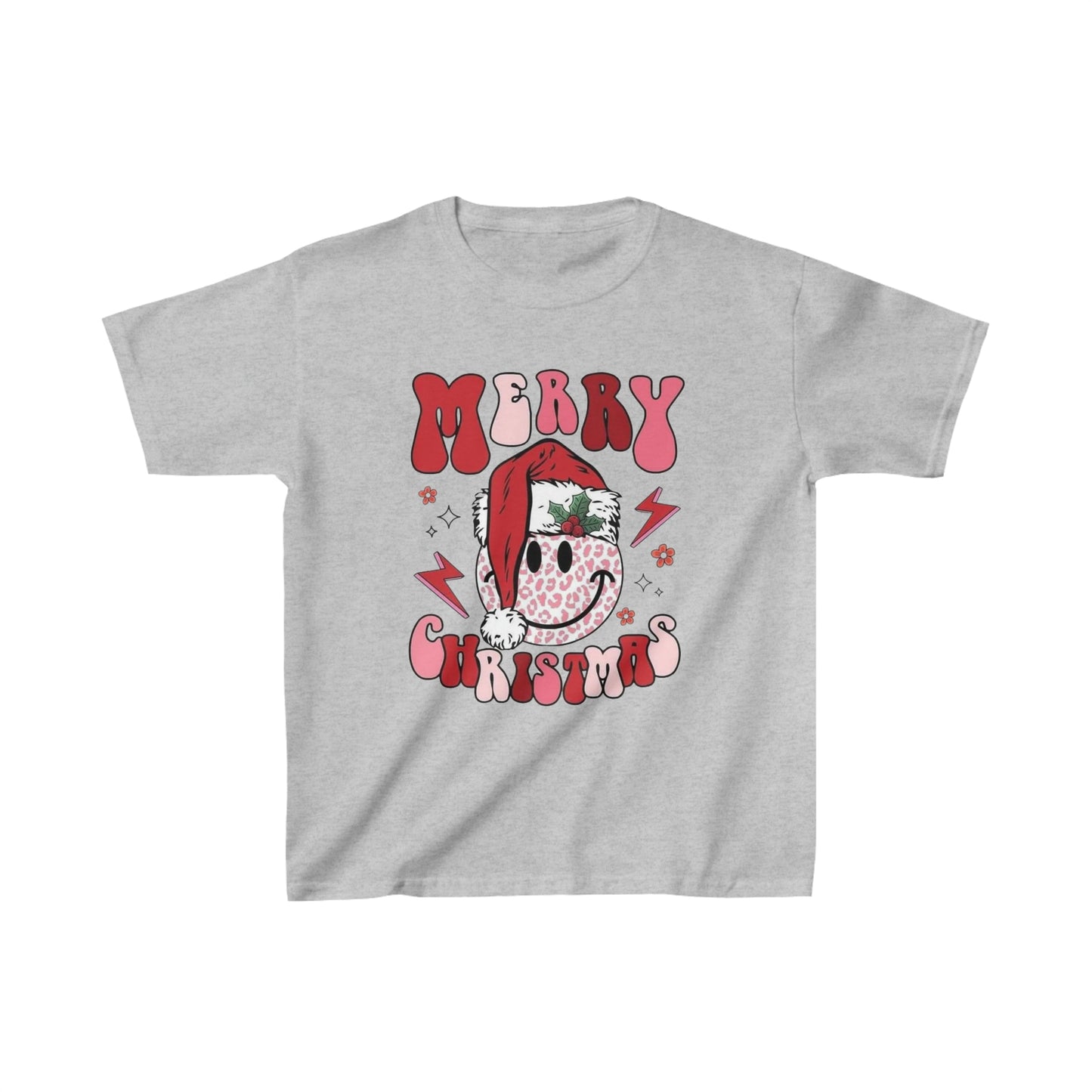 Smiley Merry Christmas Kids Heavy Cotton™ Tee