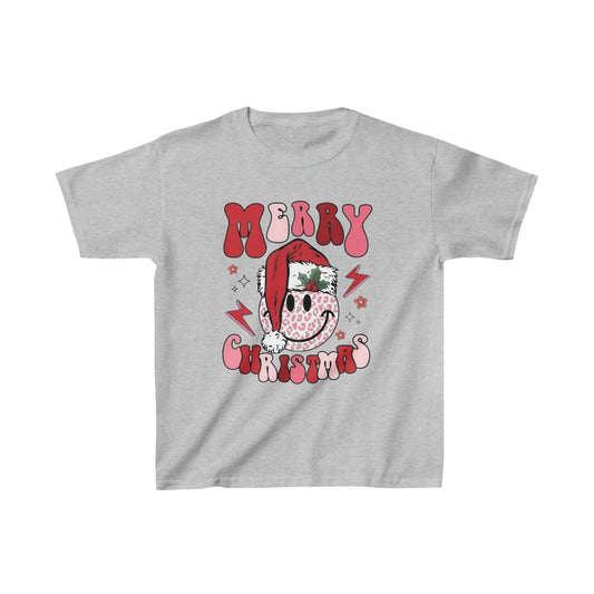 Smiley Merry Christmas Kids Heavy Cotton™ Tee