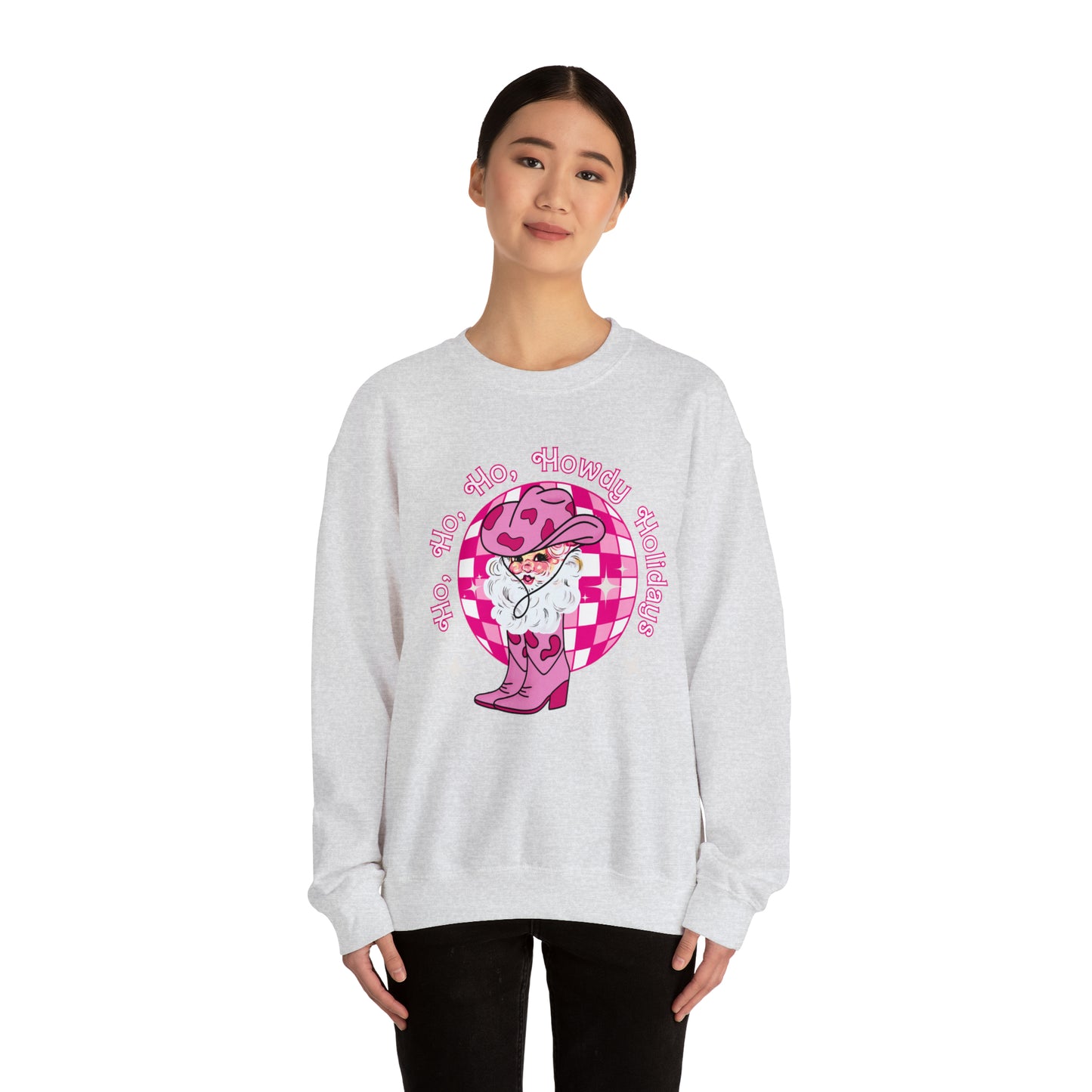 Ho Ho Ho Howdy Holidays Unisex Heavy Blend™ Crewneck Sweatshirt