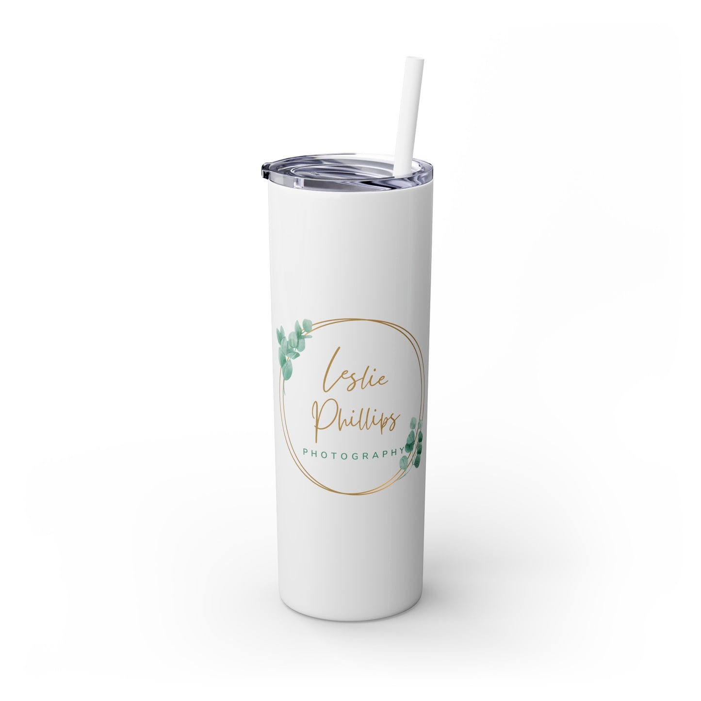 Leslie Phillips Photography Skinny Tumbler with Straw, 20oz