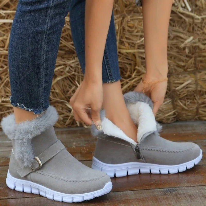 Plush Ankle Snow Boots