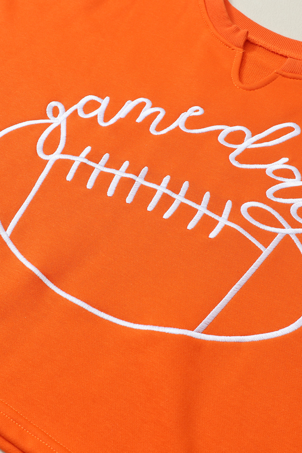 Game Day Lettering Football Notched Neck Sweatshirt