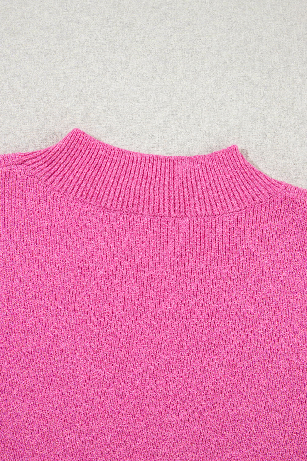 Ribbed Knit Contrast Sleeve Sweater Top