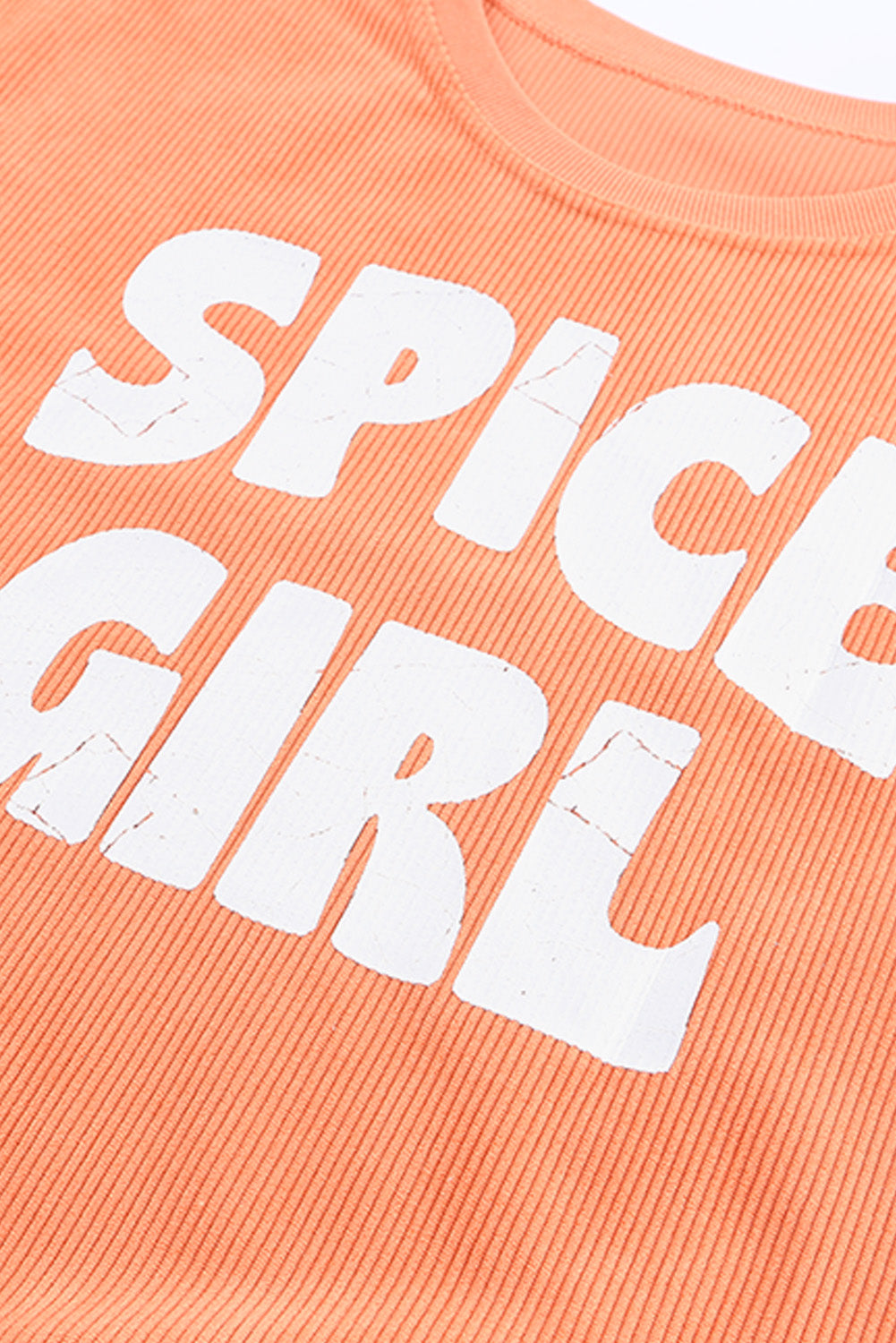 Orange Corded SPICE GIRL Graphic Sweatshirt