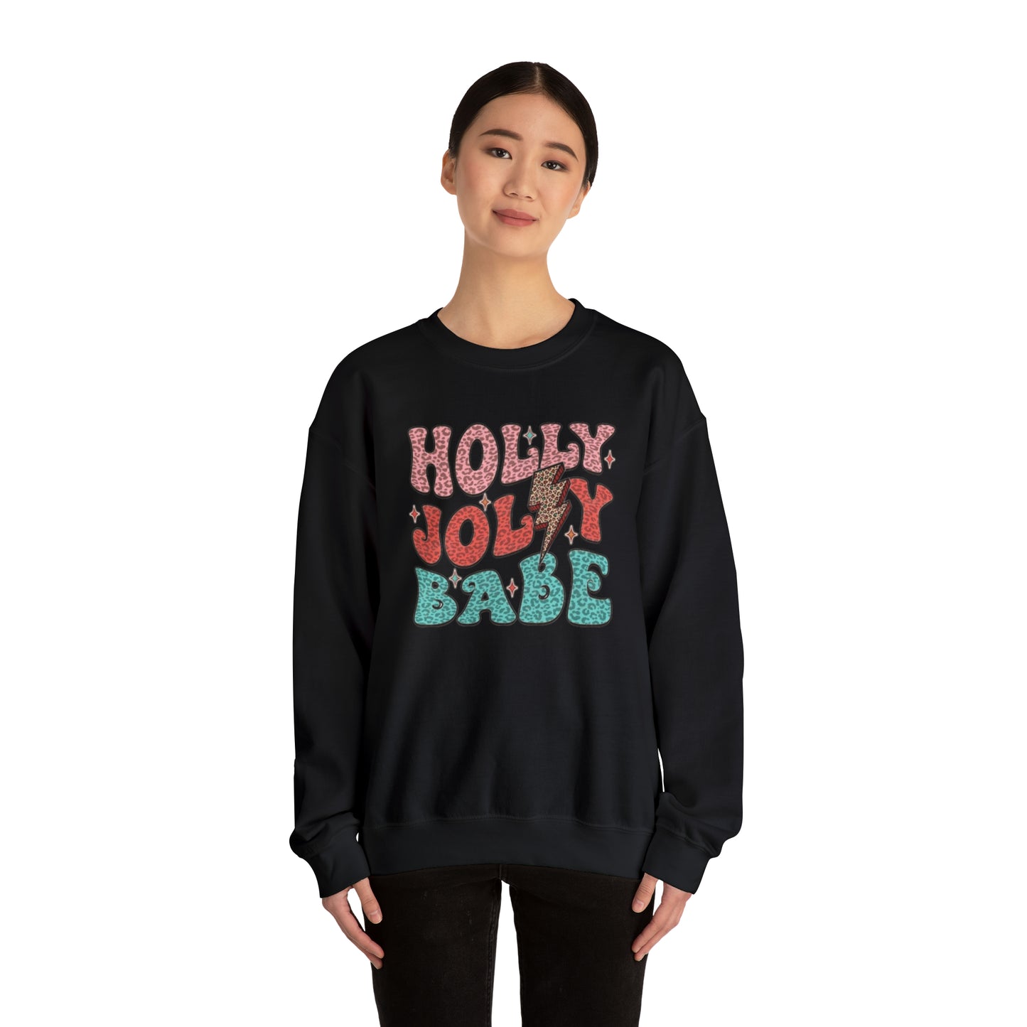 Holly Jolly Babe Unisex Heavy Blend™ Crewneck Sweatshirt