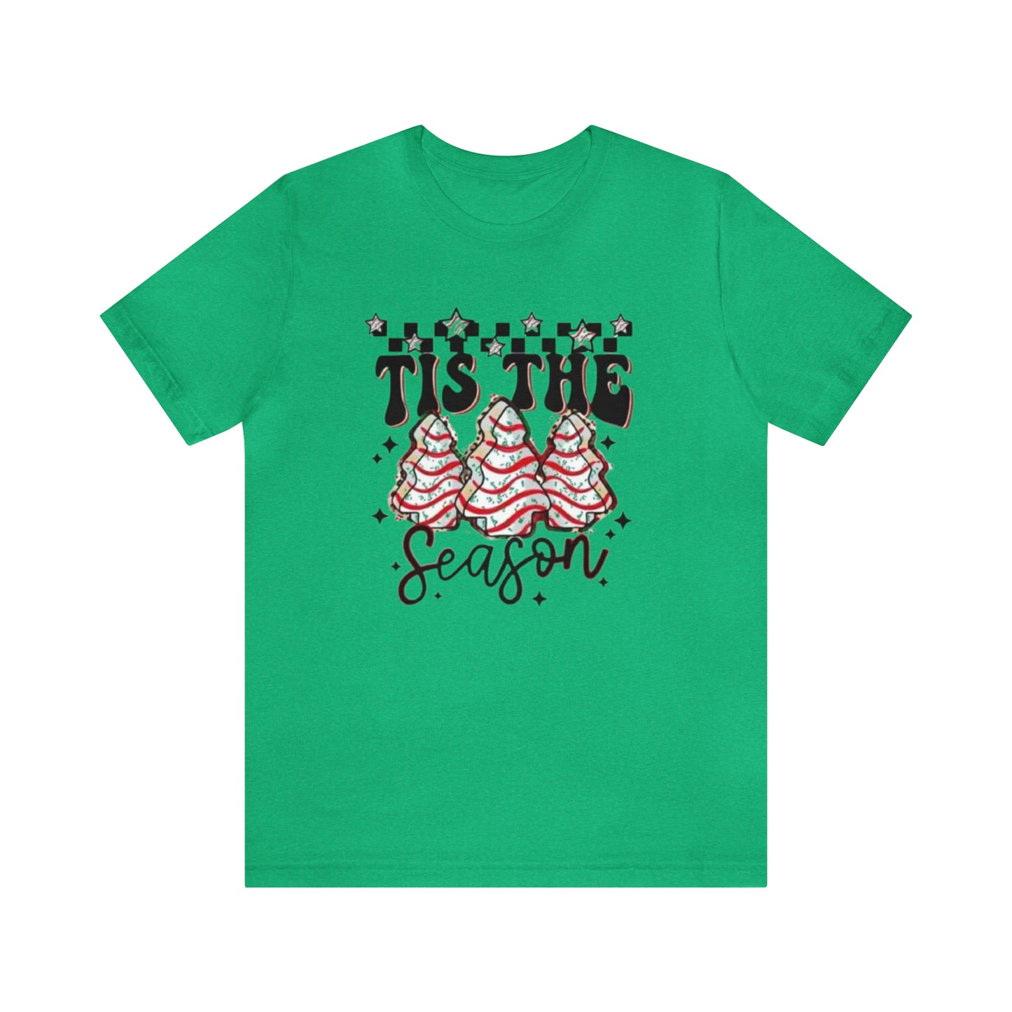 Tis the Season Christmas Tree Cake Unisex Jersey Short Sleeve Tee