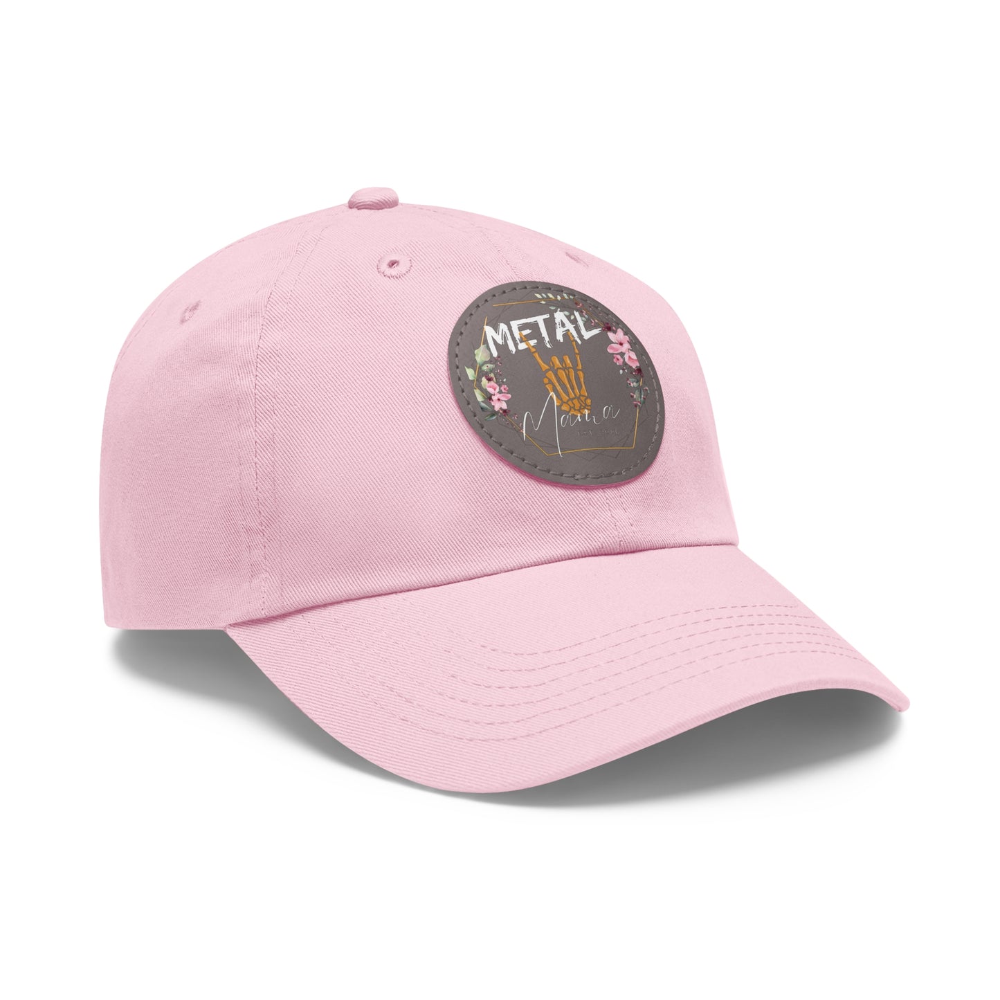 Metal Mama Dad Hat with Leather Patch (Round)