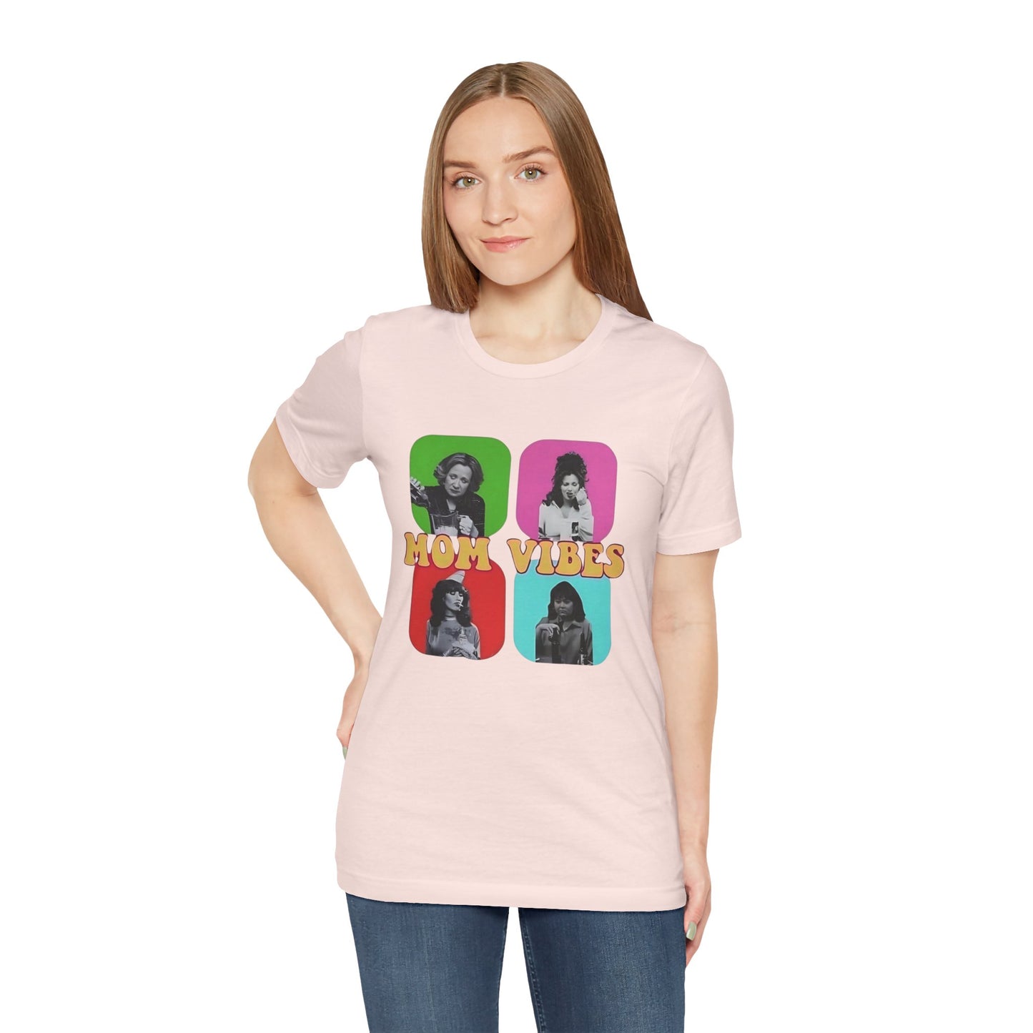 TV Mom Vibes Unisex Jersey Short Sleeve Tee