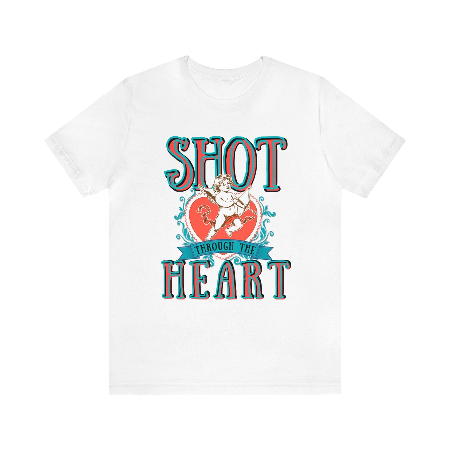 Shot Through The Heart Unisex Jersey Short Sleeve Tee