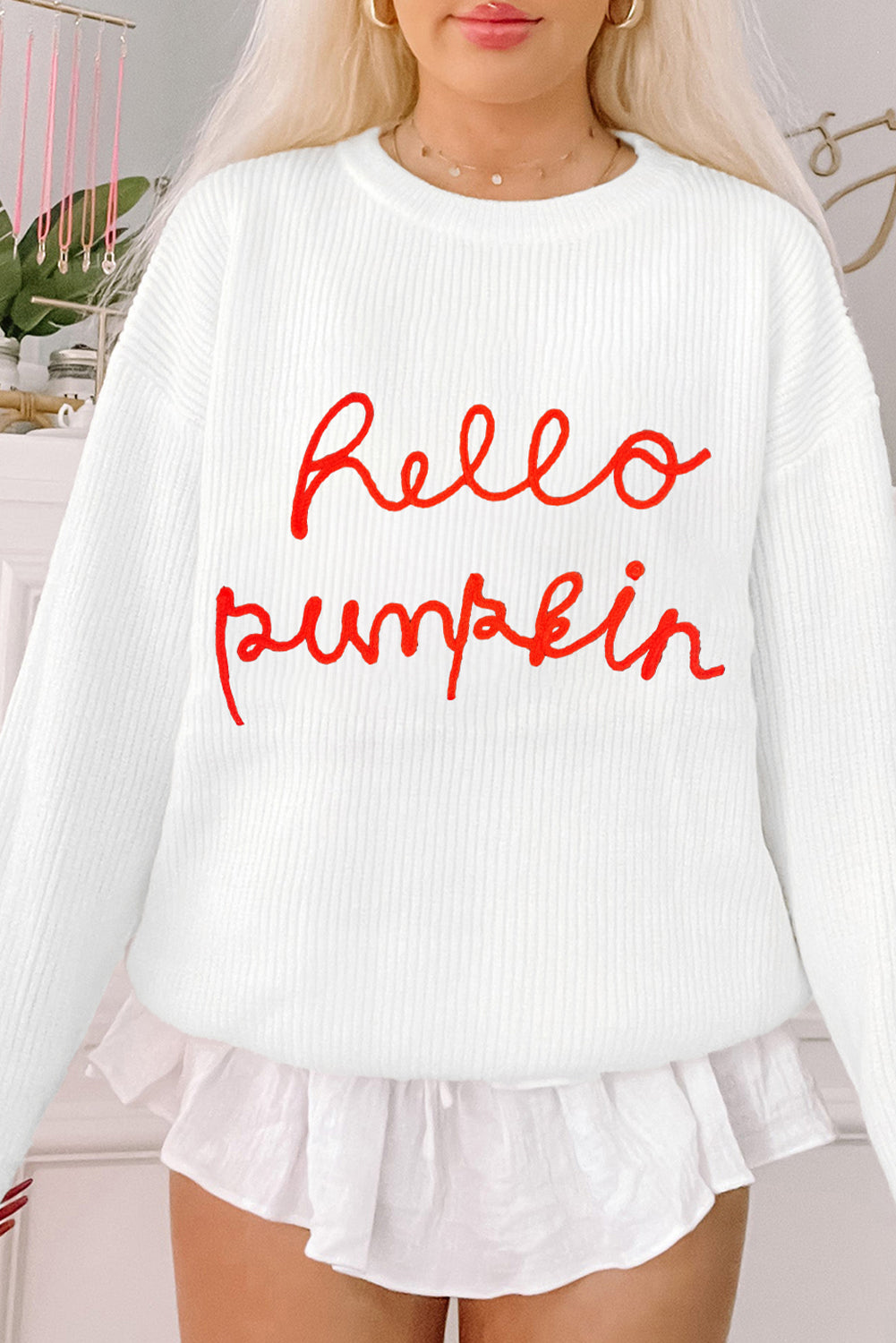 Hello Pumpkin Graphic Sweater