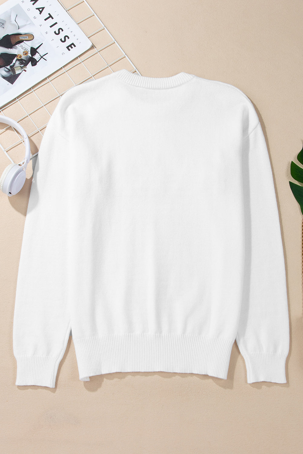 Thankful Ivory Embroidered Sweater