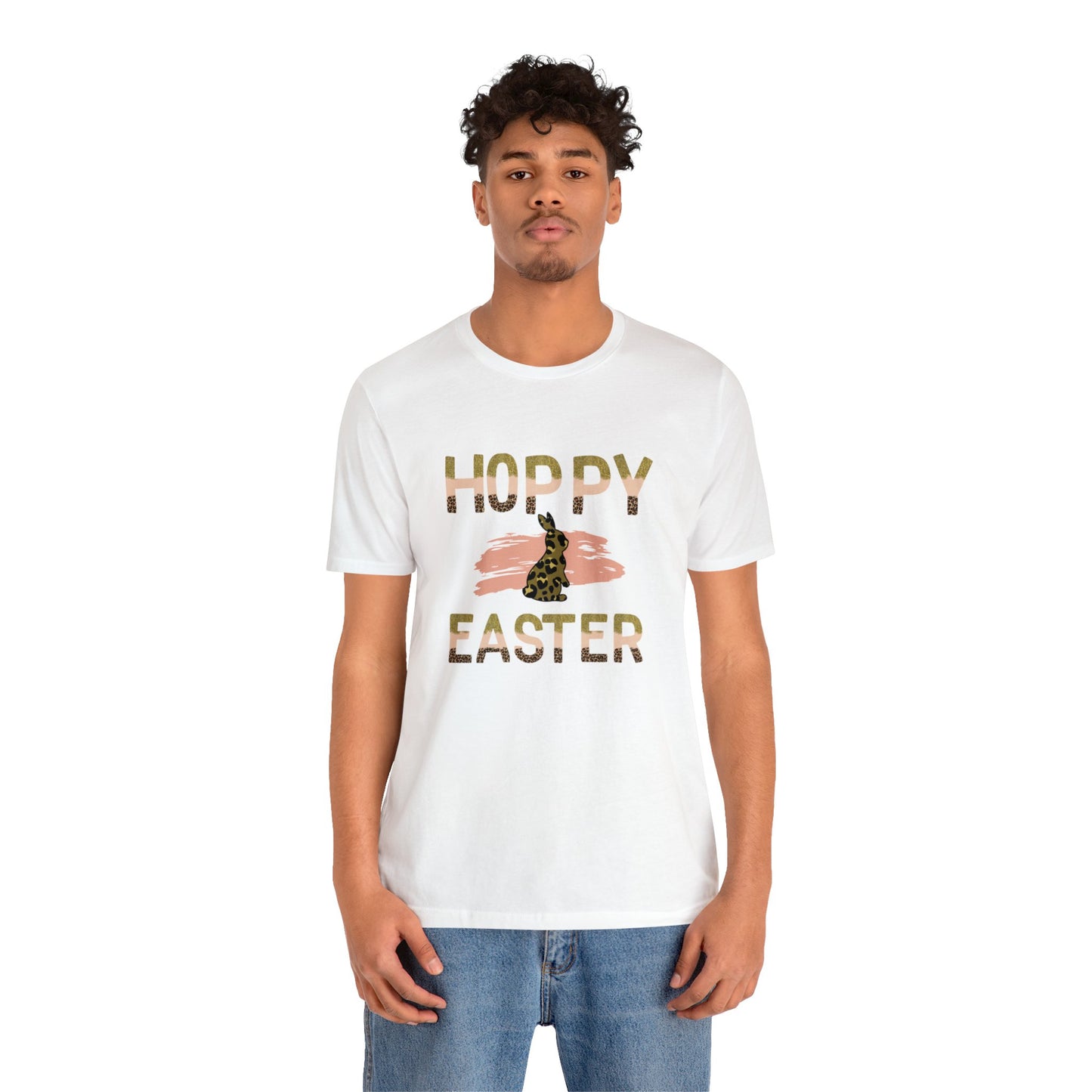 Hoppy Easter Leopard Unisex Jersey Short Sleeve Tee