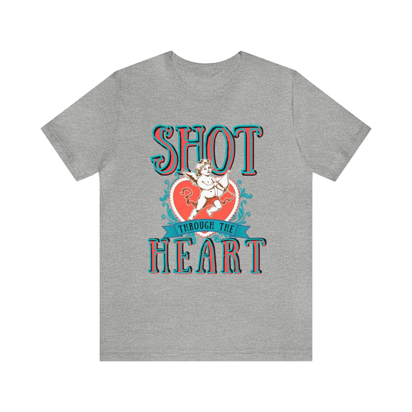 Shot Through The Heart Unisex Jersey Short Sleeve Tee