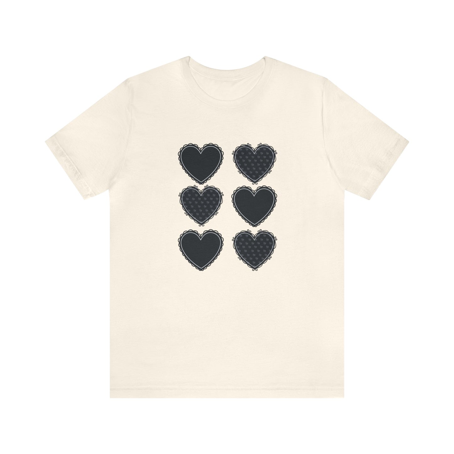 Black Hearts Unisex Jersey Short Sleeve Tee