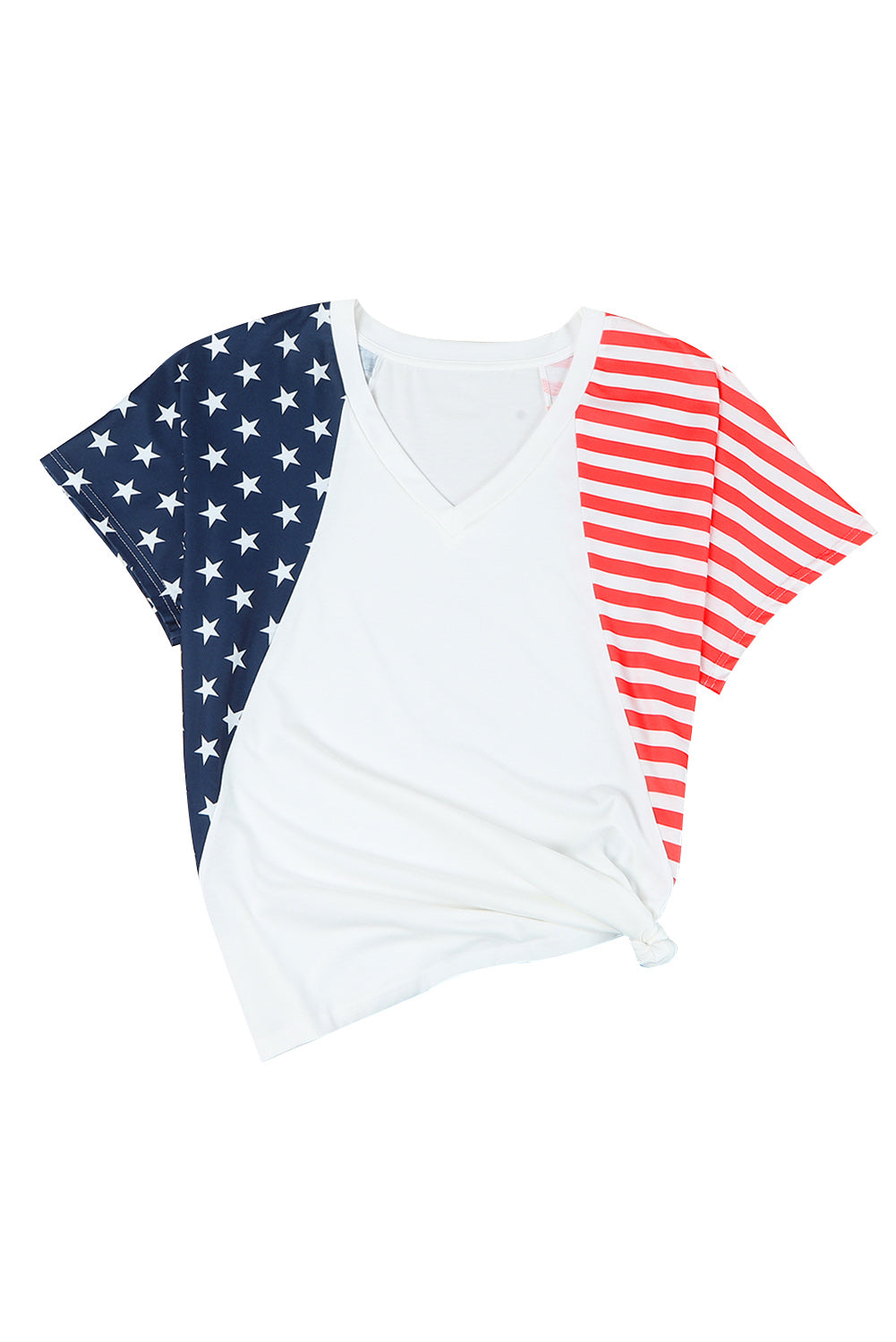 USA Stars and Stripes V Neck Tee