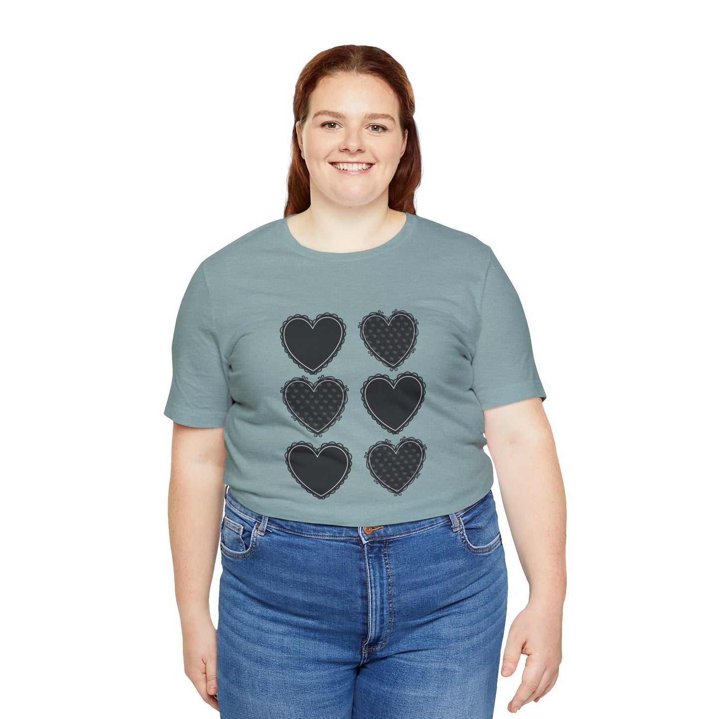 Black Hearts Unisex Jersey Short Sleeve Tee