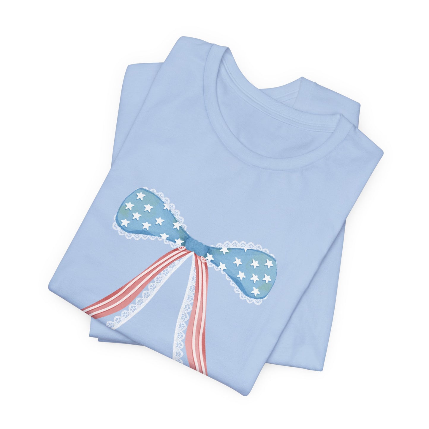 Patriotic Bow Unisex Jersey Short Sleeve Tee