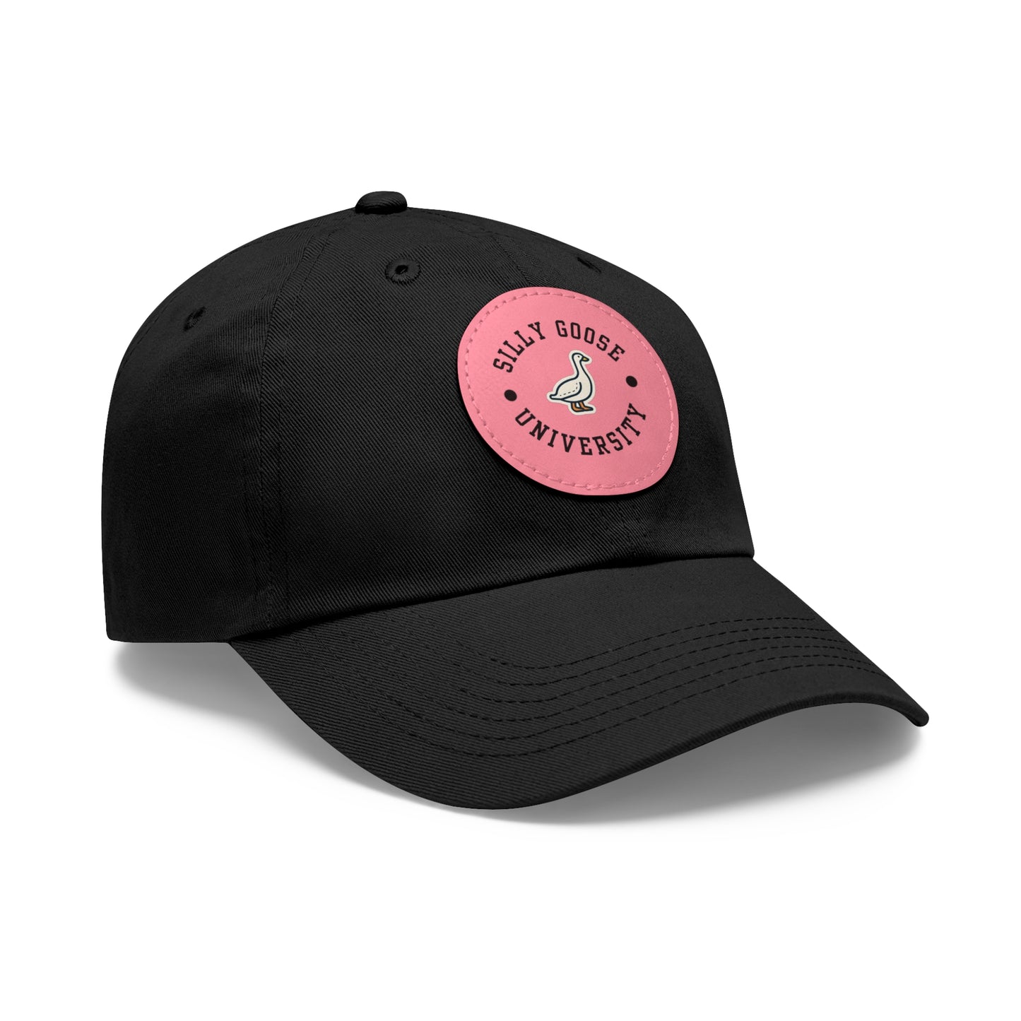 Silly Goose University Dad Hat with Leather Patch (Round)