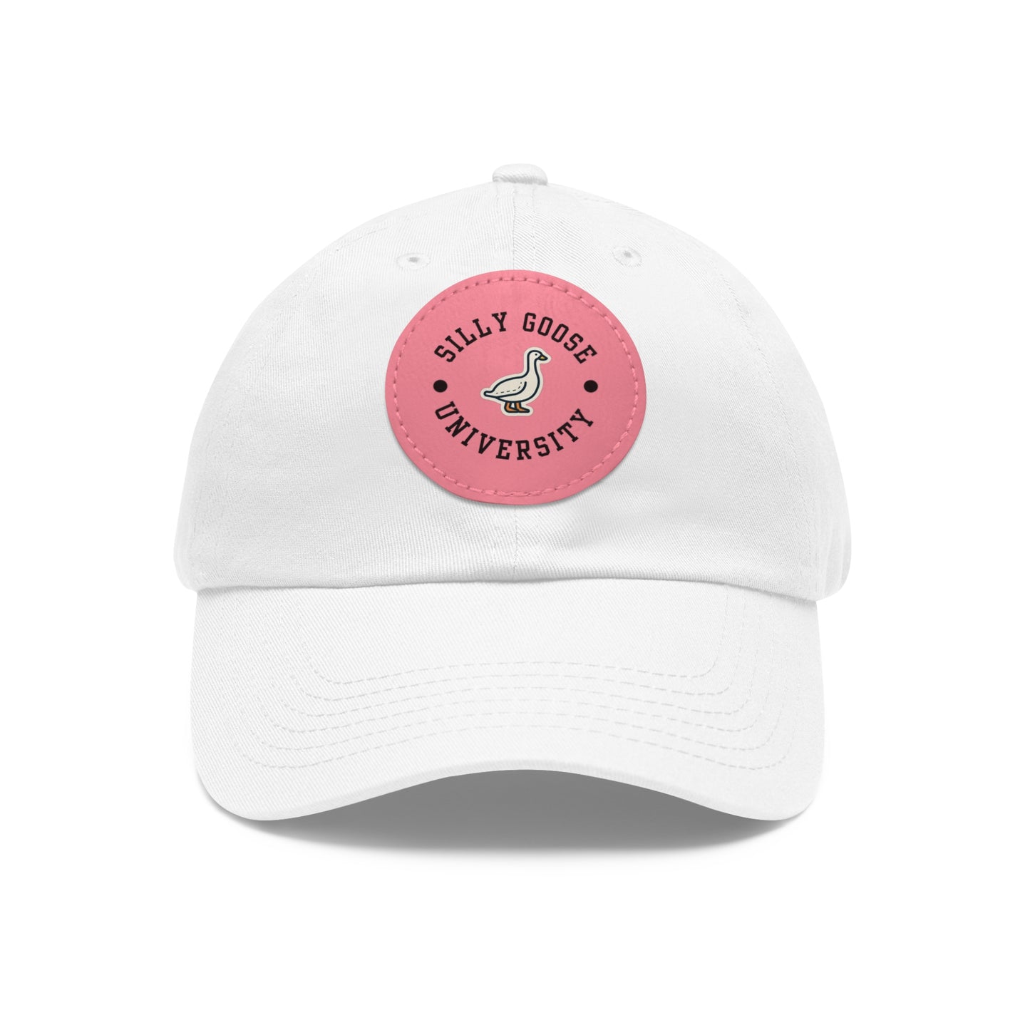 Silly Goose University Dad Hat with Leather Patch (Round)