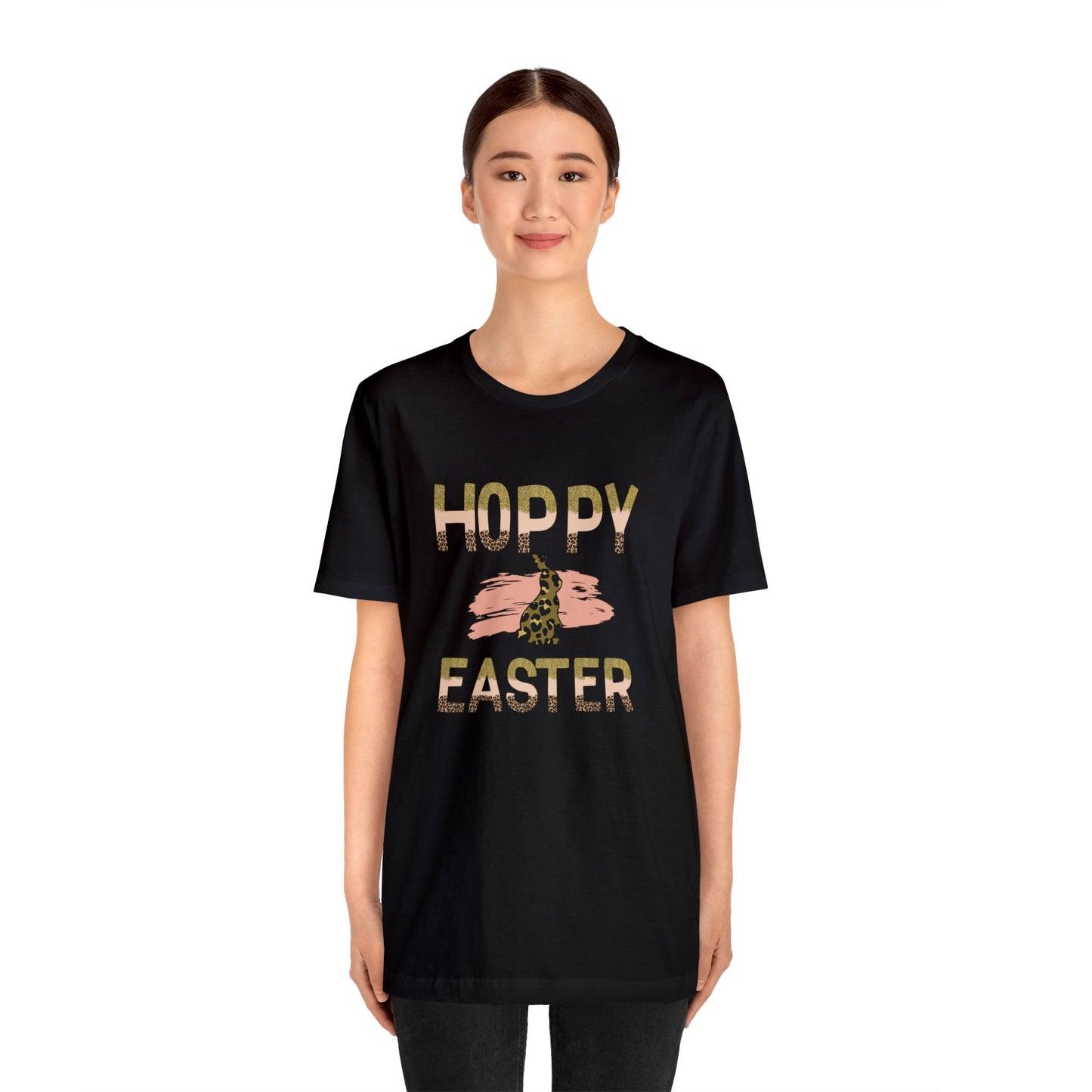 Hoppy Easter Leopard Unisex Jersey Short Sleeve Tee