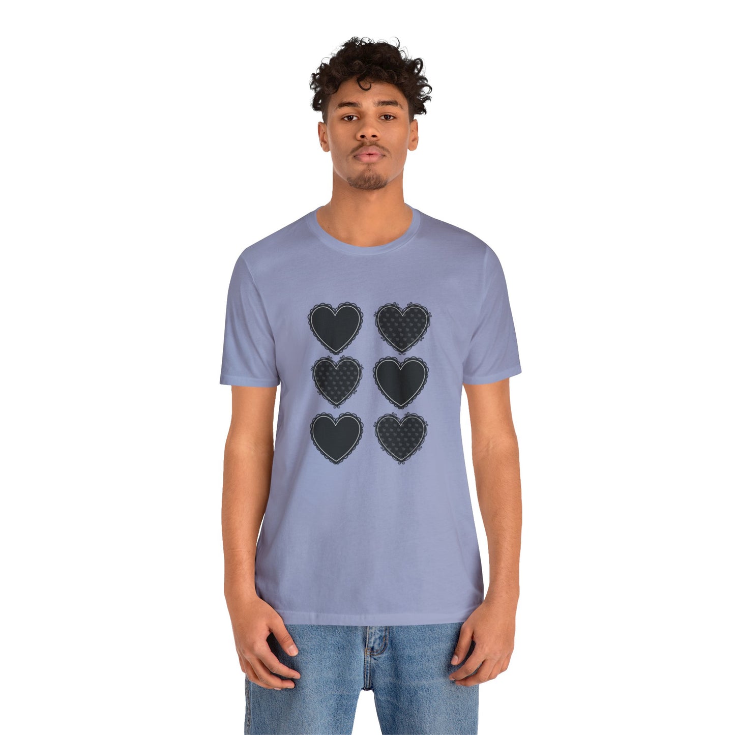 Black Hearts Unisex Jersey Short Sleeve Tee