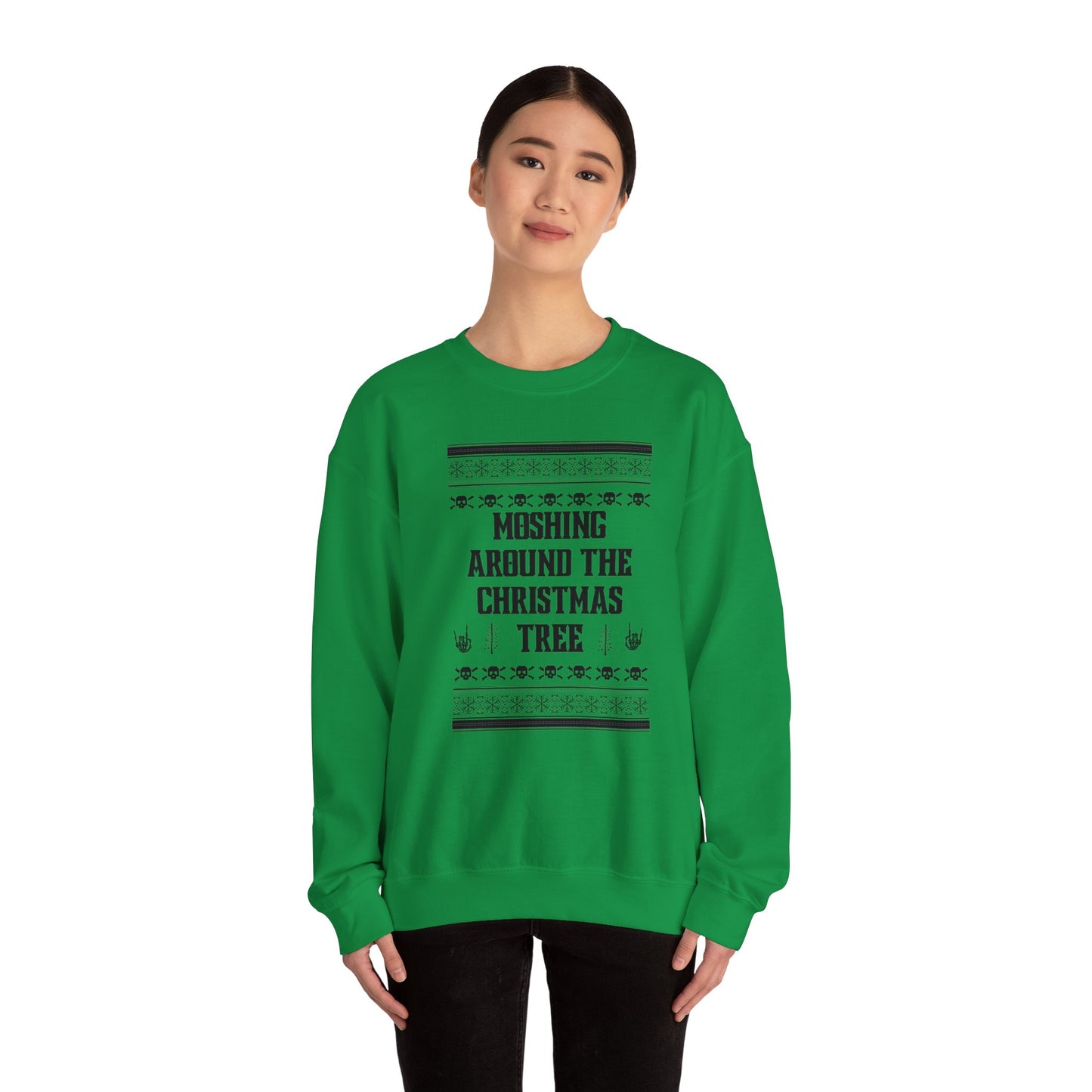 Moshing Around The Christmas Tree Unisex Heavy Blend™ Crewneck Sweatshirt