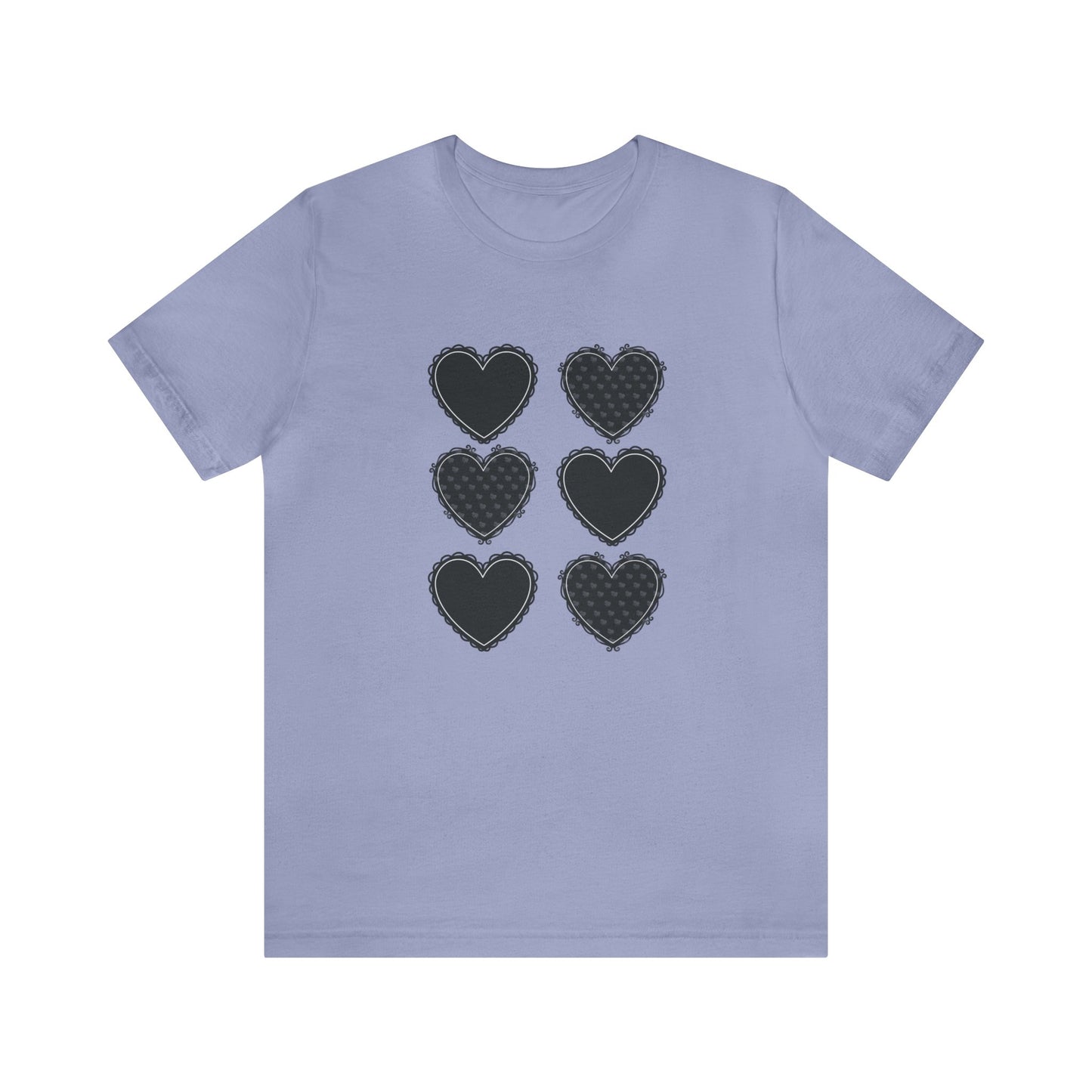 Black Hearts Unisex Jersey Short Sleeve Tee