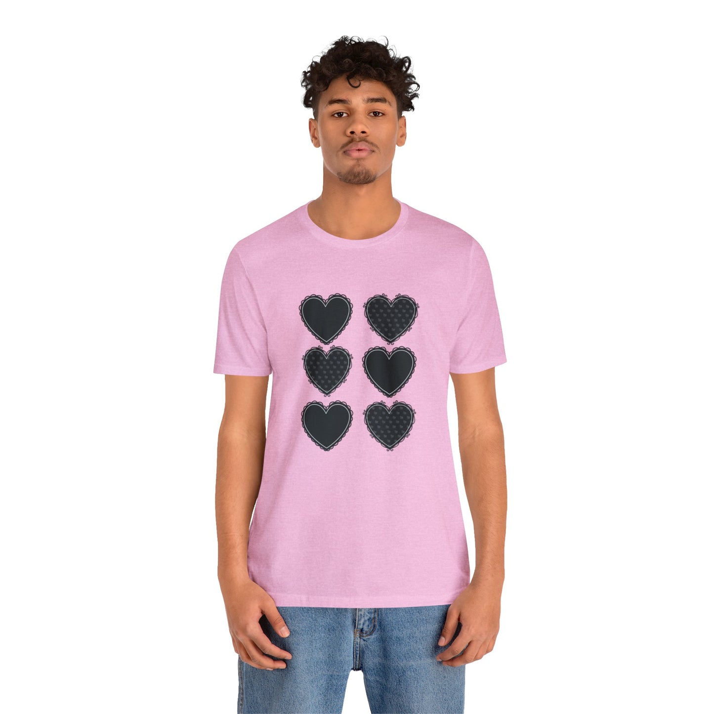 Black Hearts Unisex Jersey Short Sleeve Tee