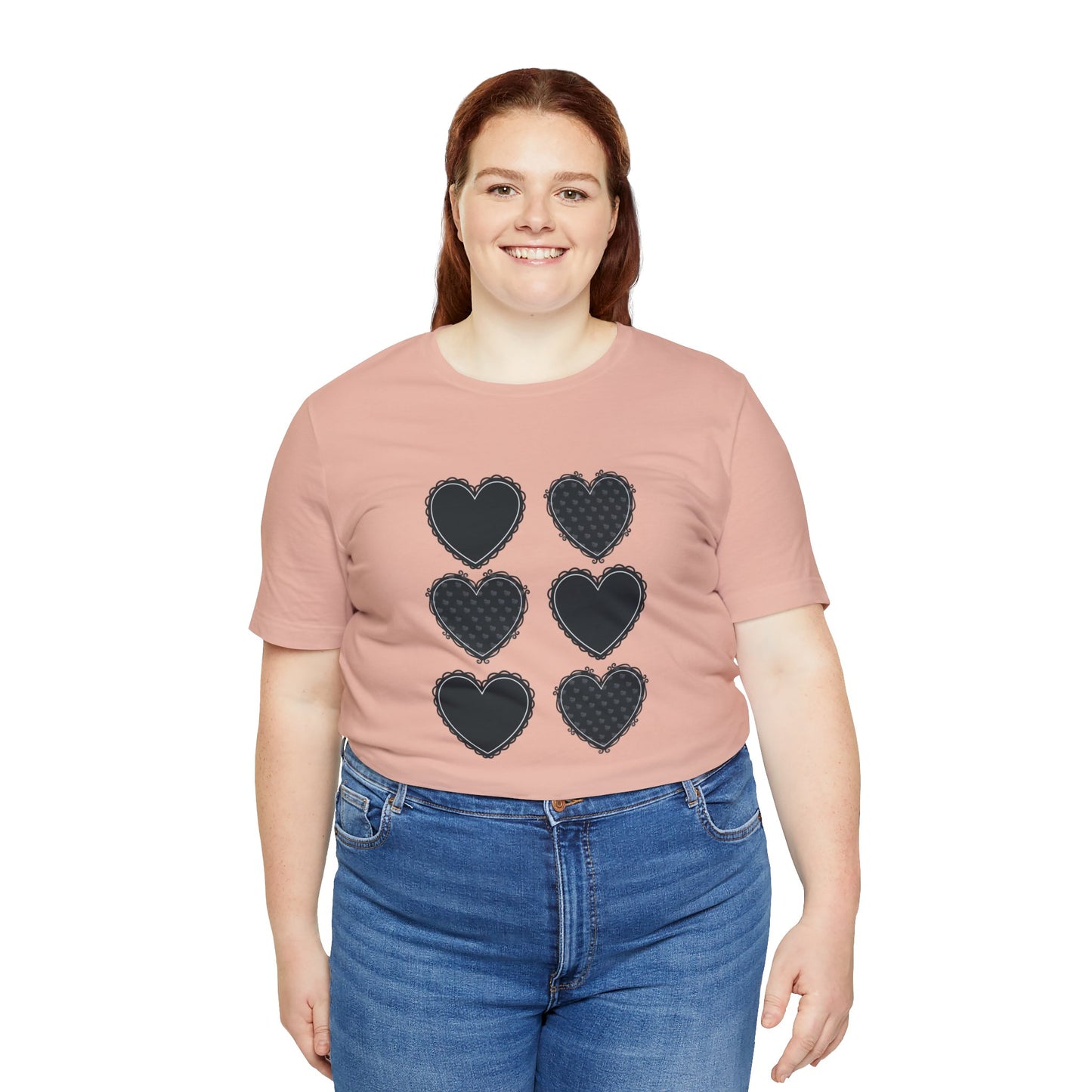 Black Hearts Unisex Jersey Short Sleeve Tee