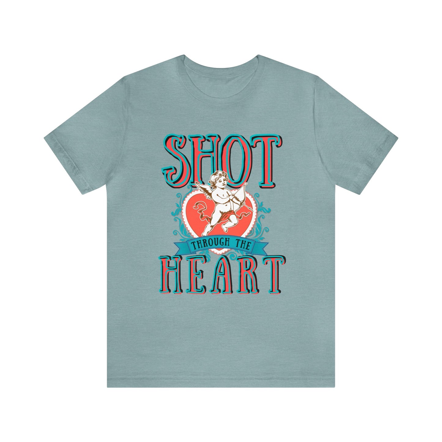 Shot Through The Heart Unisex Jersey Short Sleeve Tee